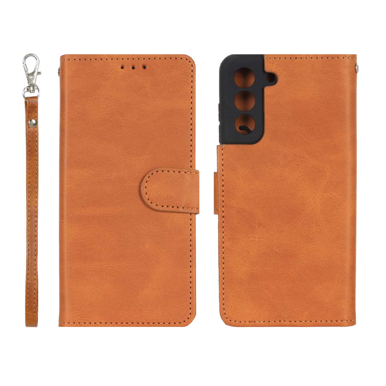 1373786 کیف موبایل مگنتی درجه یک MNC مدل Samsung Galaxy S21 FE - عسلی - تصویر 1