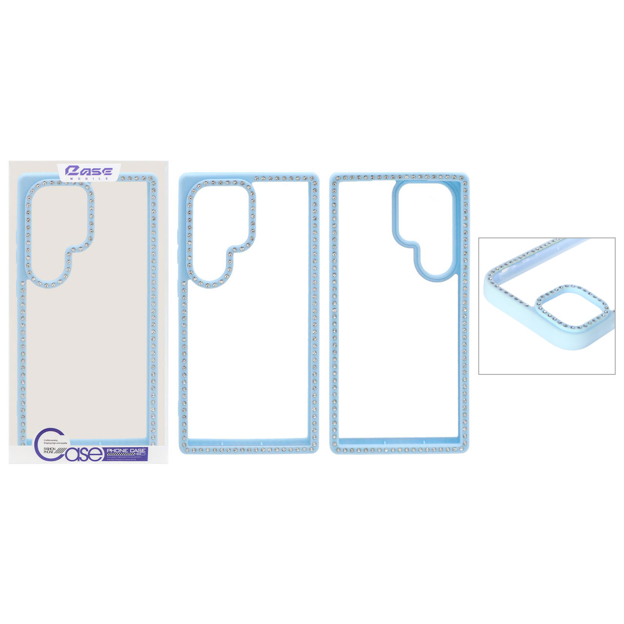 1376244 قاب Jewelry دور نگین Samsung Galaxy S24 Ultra - آبی (پک دار) - تصویر 1