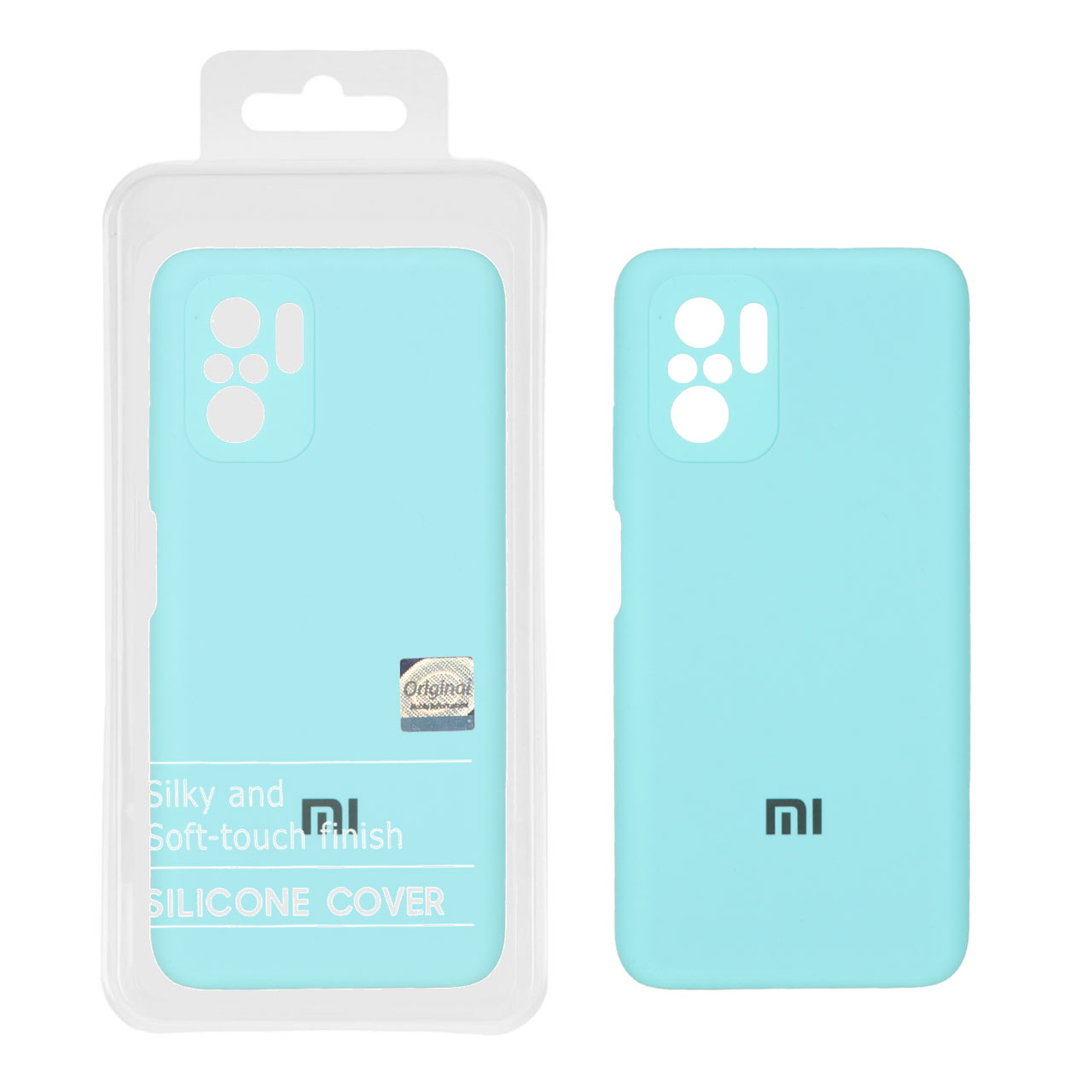 1380156.jpg قاب سیلیکونی پاک کنی اورجینال Master Quality مدل Xiaomi Redmi Note 10 4G / Redmi Note 10S / Poco M5S - سبزآبی (پک دار) - تصویر 1