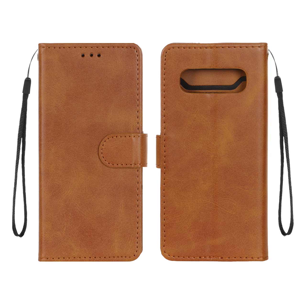 1389040 کیف موبایل مگنتی درجه یک MNC مدل Samsung Galaxy S10  - عسلی - تصویر 1