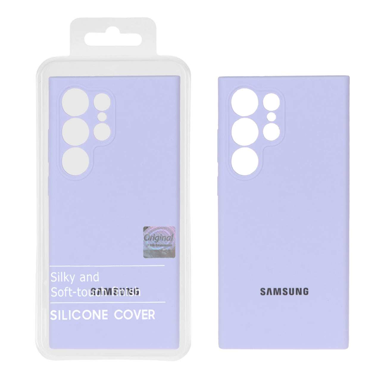 1398794 قاب سیلیکونی پاک کنی اورجینال Master Quality مدل Samsung Galaxy S23 Ultra - یاسی (پک دار) - تصویر 1