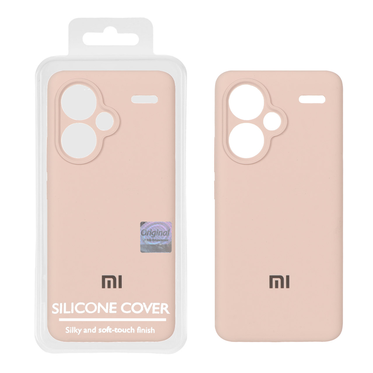 1402400.jpg قاب سیلیکونی پاک کنی اورجینال Master Quality مدل Xiaomi Redmi Note 13 Pro Plus 5G - کرم نارنجی (پک دار) - تصویر 1