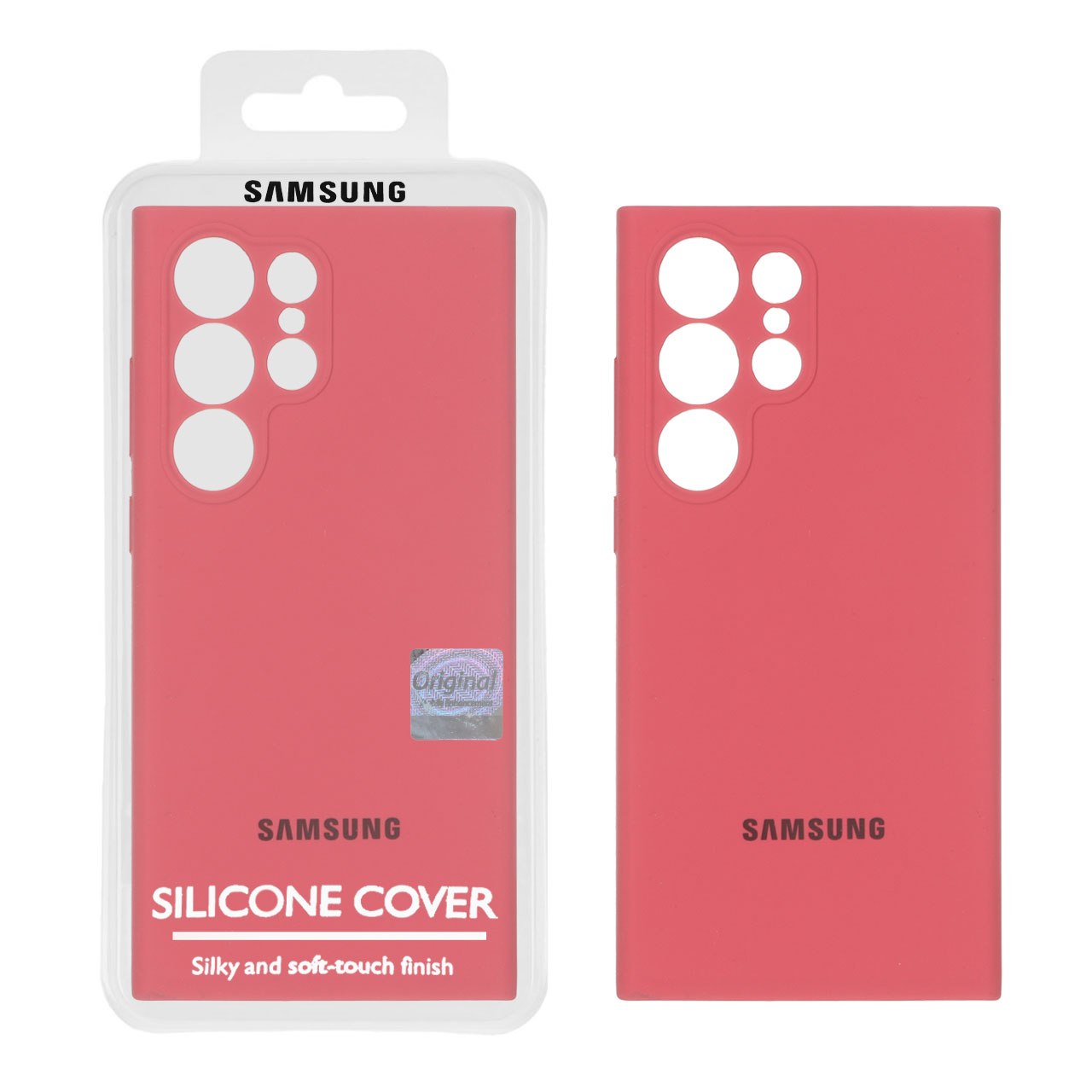 1408944 قاب سیلیکونی پاک کنی اورجینال Master Quality مدل Samsung Galaxy S23 Ultra - هلویی (پک دار) - تصویر 1