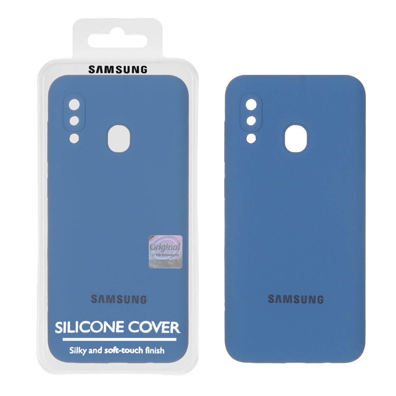 1408962.jpg قاب سیلیکونی پاک کنی اورجینال Master Quality مدل Samsung Galaxy A30 / A20 - آبی تیره (پک دار) - تصویر 1