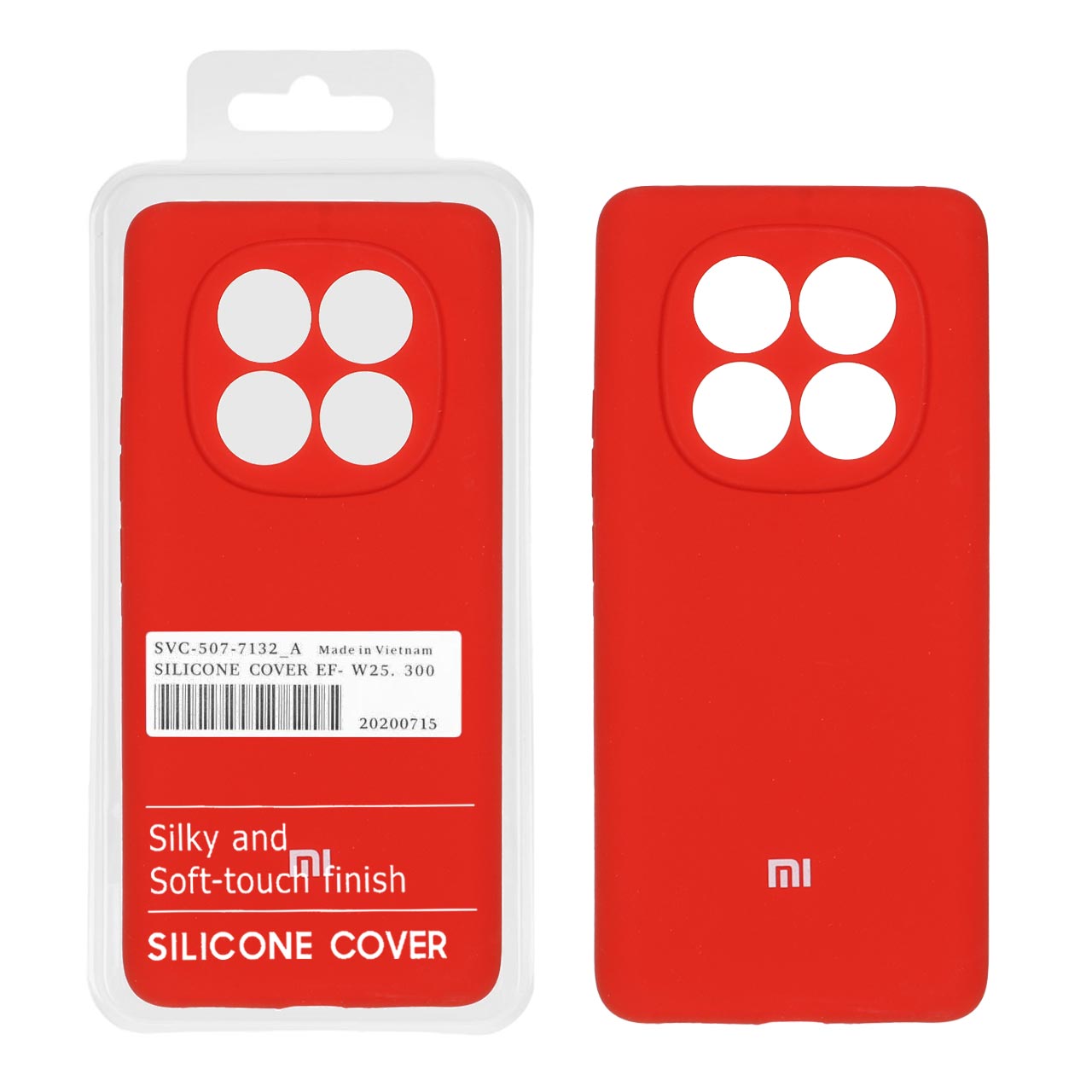 1414434.jpg قاب سیلیکونی پاک کنی اورجینال درجه یک Xiaomi Redmi Note 14 Pro 5G / Redmi Note 14 Pro Plus 5G / Poco X7 5G - قرمز (پک دار) - تصویر 1