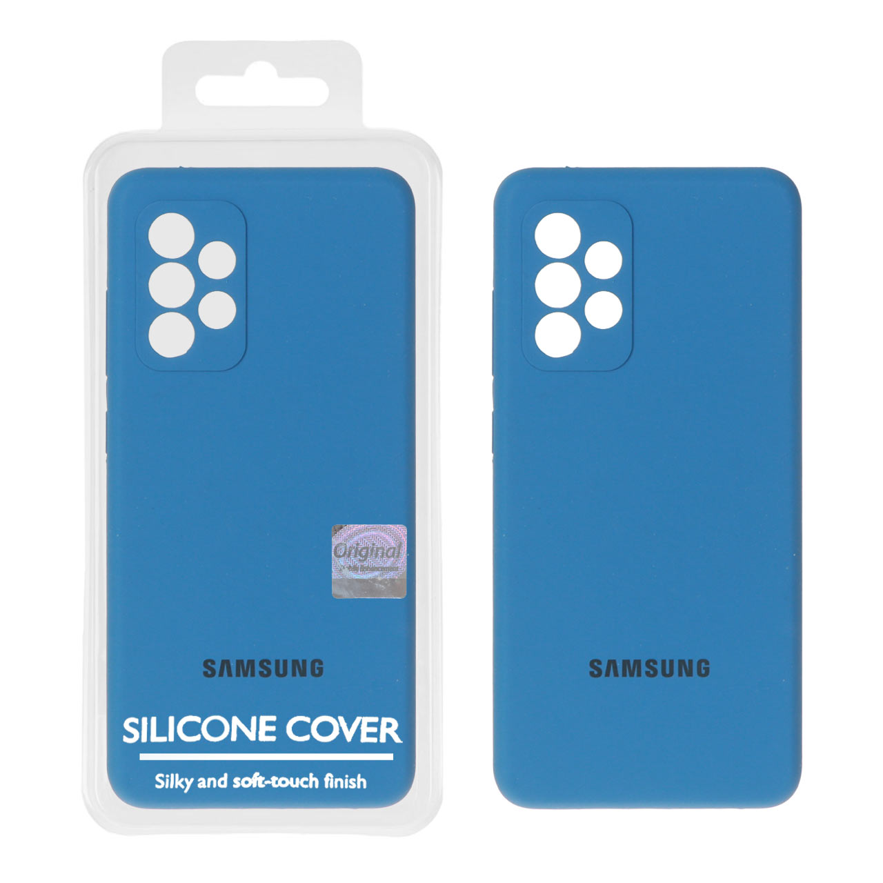 1432658.jpg قاب سیلیکونی پاک کنی اورجینال Master Quality مدل Samsung Galaxy A52 / A52s - آبی تیره (پک دار) - تصویر 1