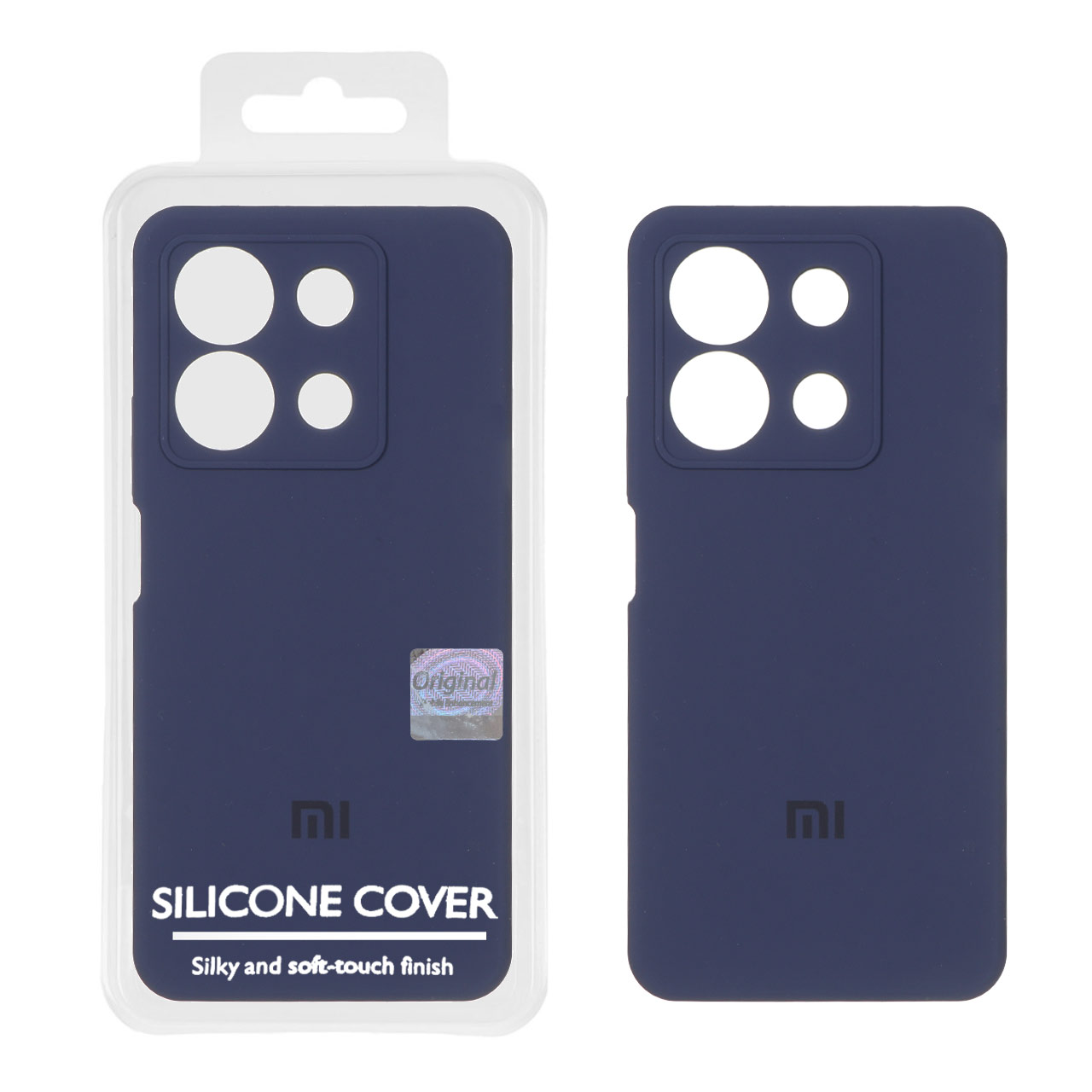 1440634.jpg قاب سیلیکونی پاک کنی اورجینال Master Quality مدل Xiaomi Redmi Note 13 4G - سرمه ای کد 1 (پک دار) - تصویر 1