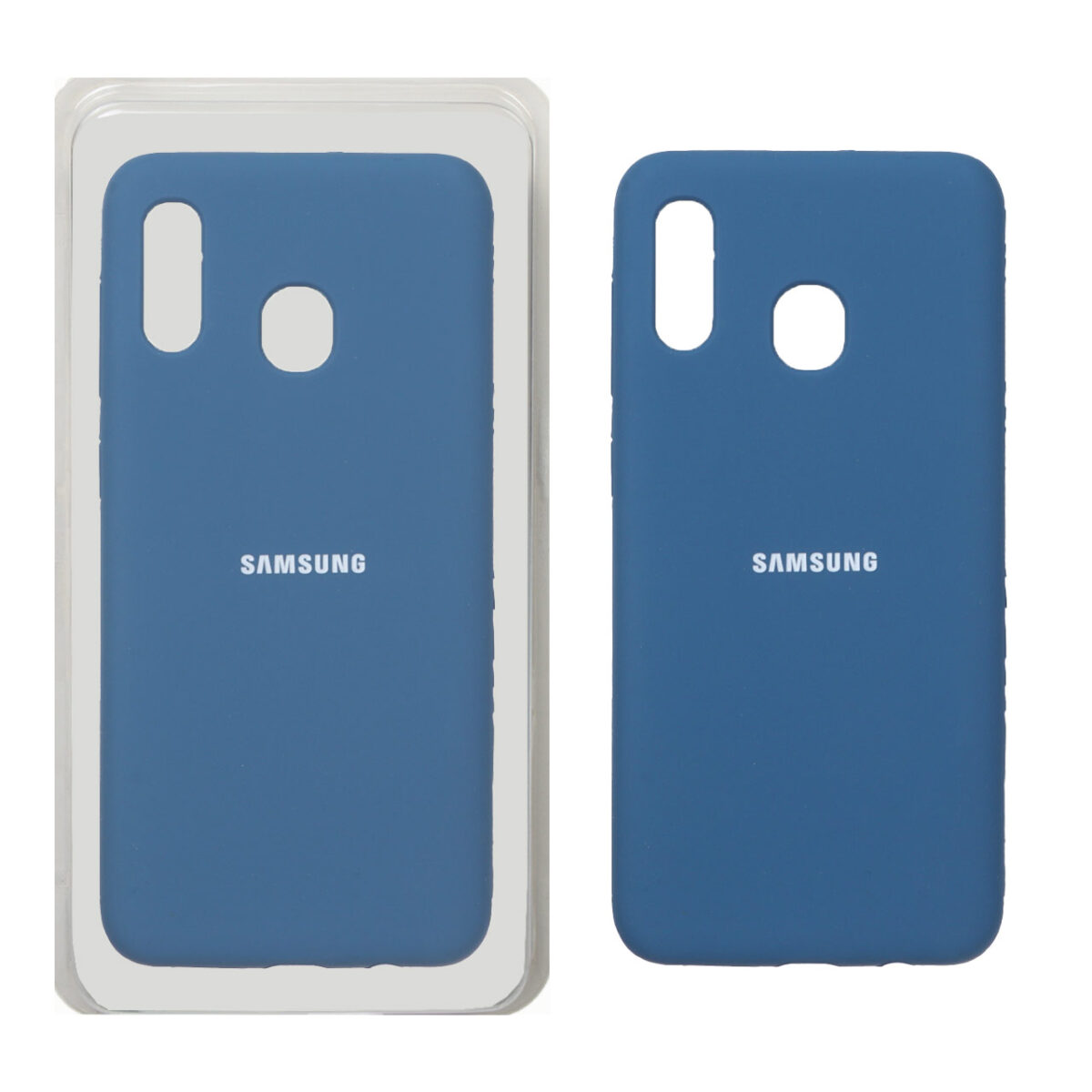 قاب سیلیکونی پاک کنی اورجینال Samsung Galaxy A30 / A20 - آبی تیره (پک اصلی) - تصویر 1
