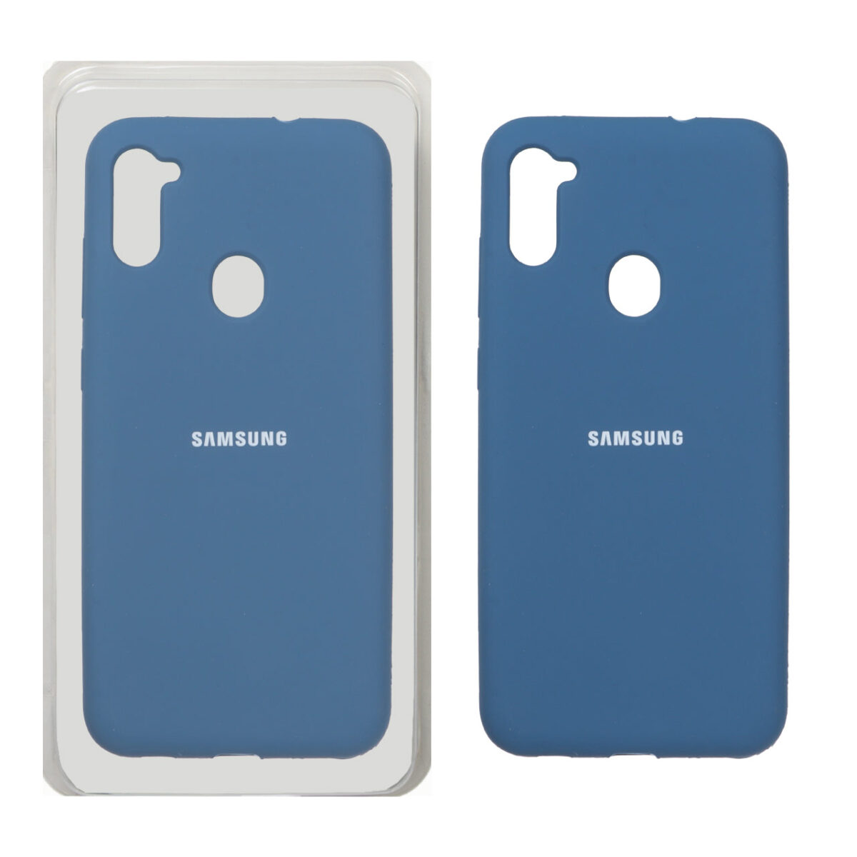 قاب سیلیکونی پاک کنی اورجینال Samsung Galaxy A11 / M11 - آبی تیره (پک اصلی) - تصویر 1