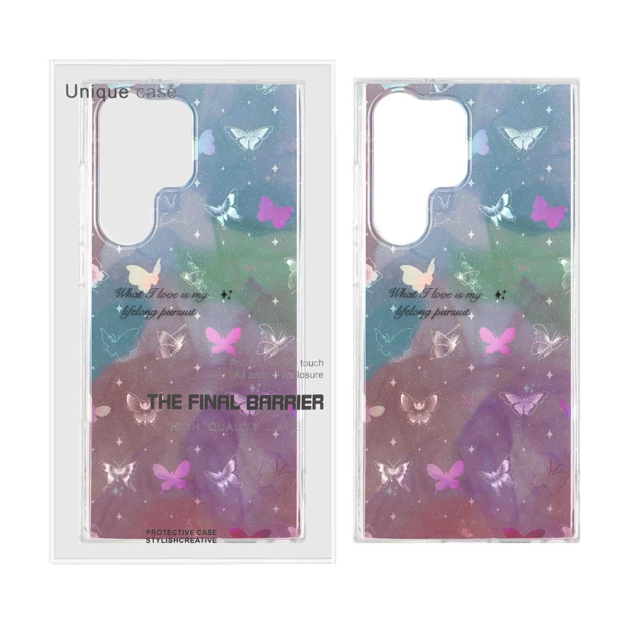1456190 قاب Butterfly دور ژله ای هولوگرامی Samsung Galaxy S23 Ultra - طرح 57 - تصویر 1