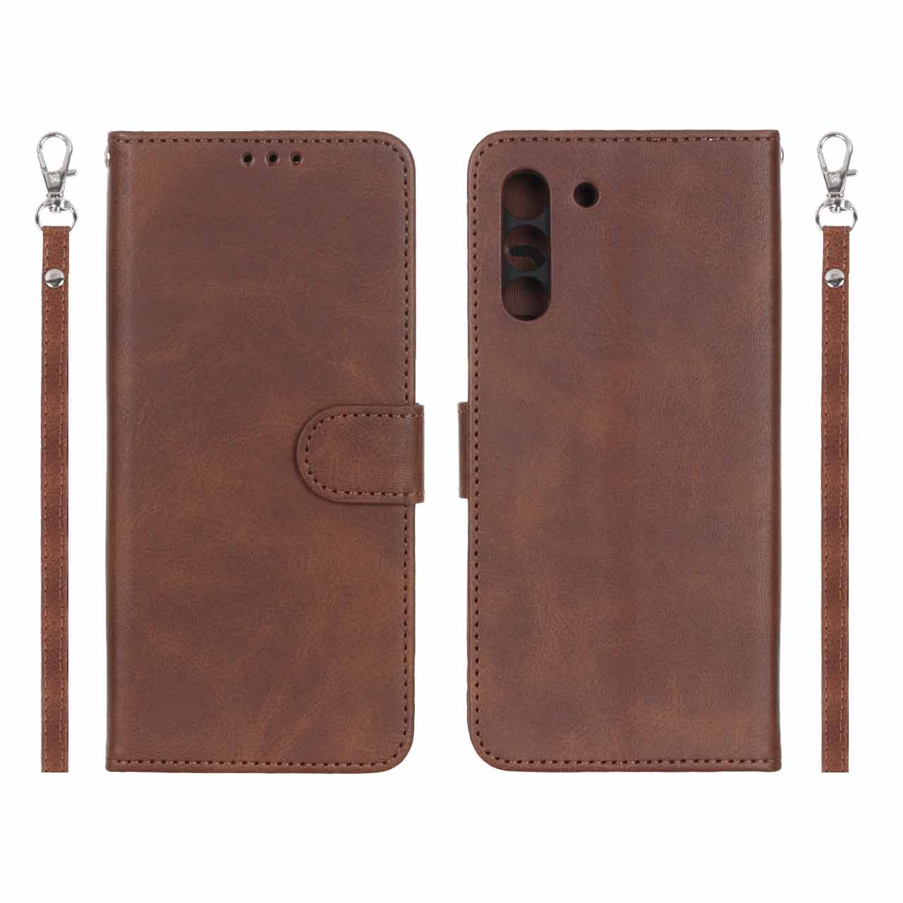 1457194 کیف موبایل مگنتی درجه یک MNC مدل Samsung Galaxy S21 FE - قهوه ای - تصویر 1