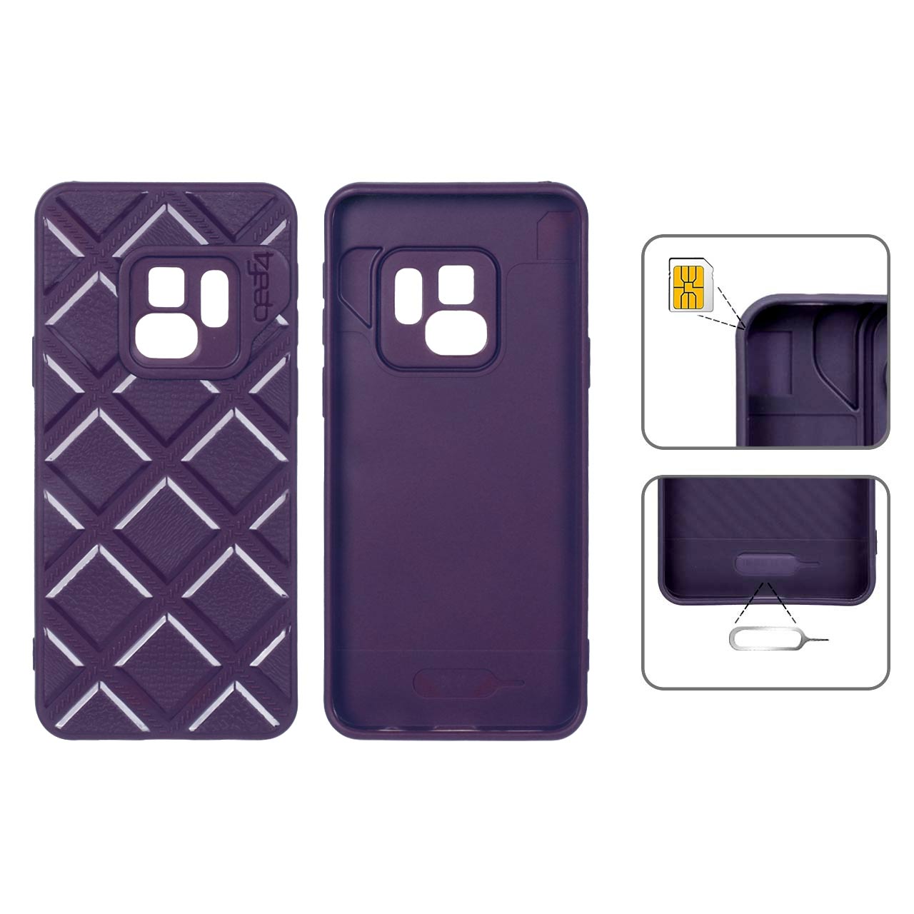 1459868 قاب F4 طرح لوزی Samsung Galaxy S9 - بنفش - تصویر 1