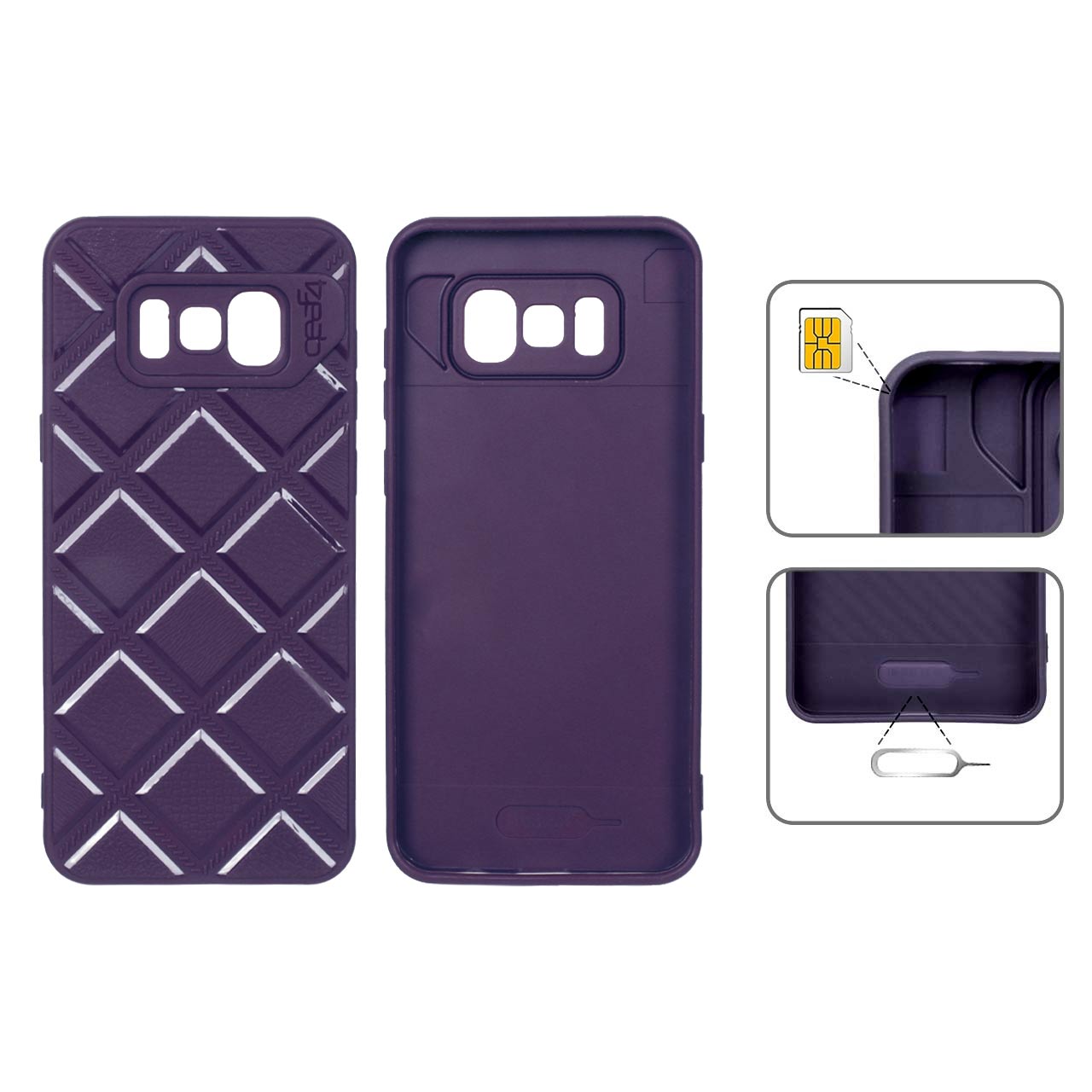 1459876 قاب F4 طرح لوزی Samsung Galaxy S8 Plus - بنفش - تصویر 1