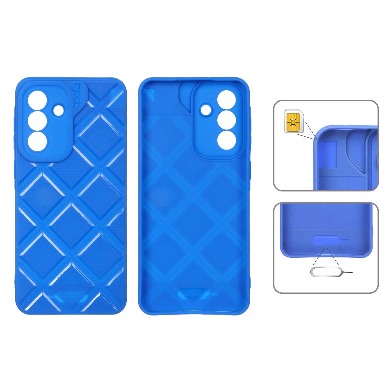 1459918 قاب F4 طرح لوزی Samsung Galaxy A56 / A36 - آبی - تصویر 1