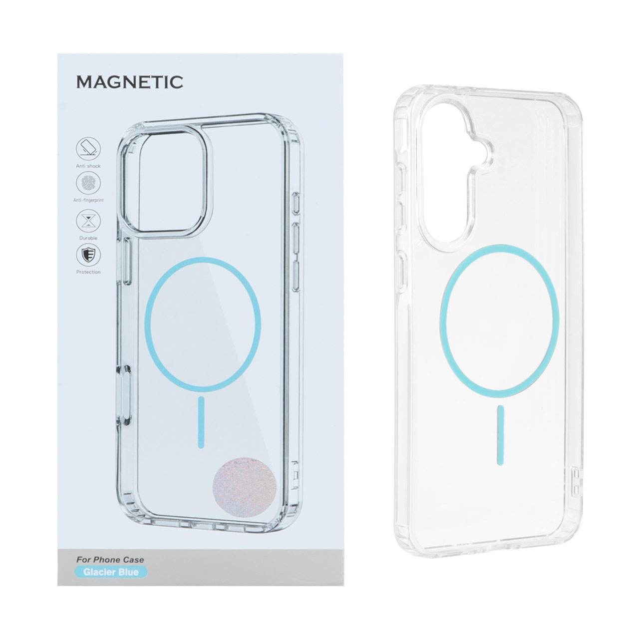 1469834 قاب اورجینال Magnetic دور ژله ای MagSafe مدل Samsung Galaxy A56 / A36 - آبی (پک دار) - تصویر 1