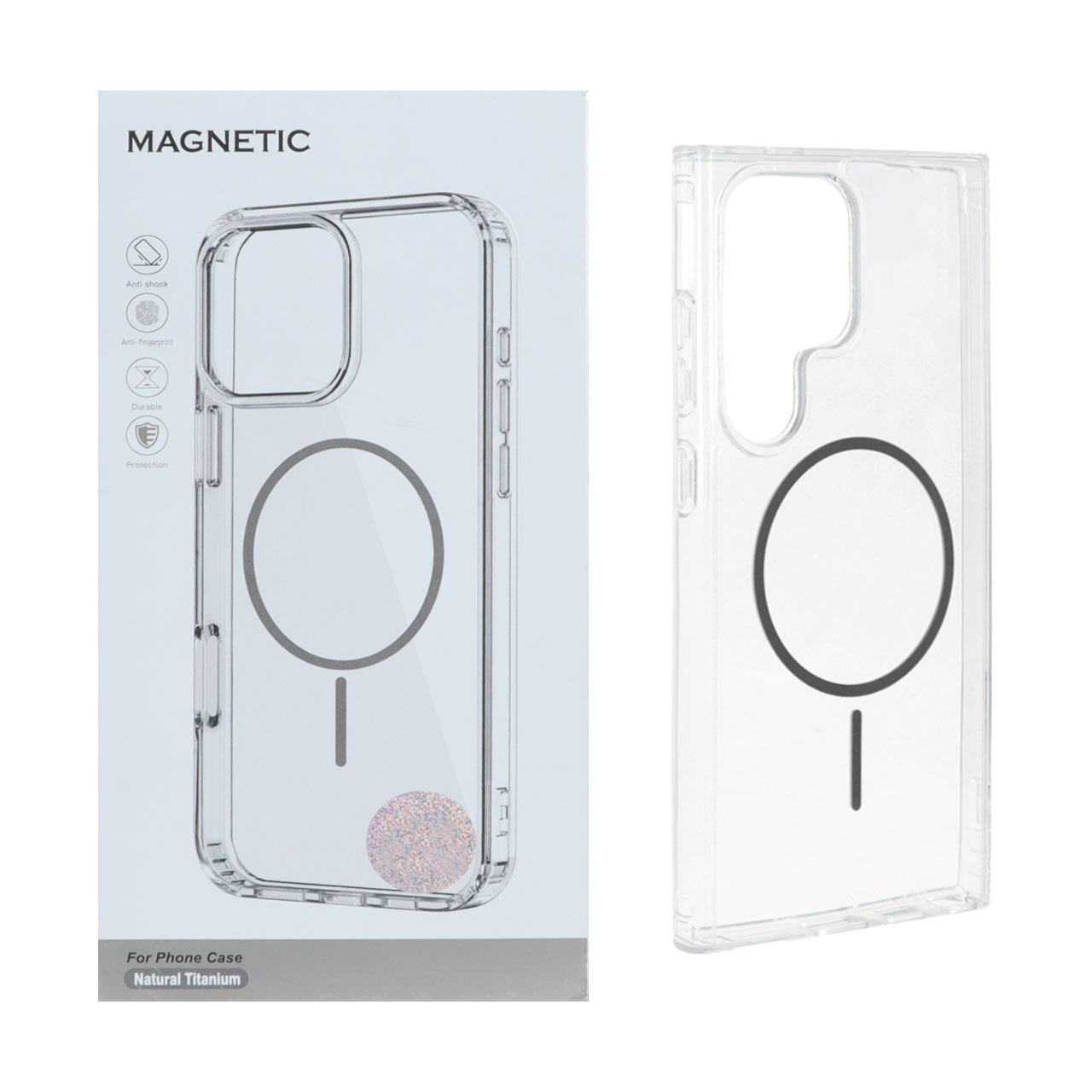 1469864 قاب اورجینال Magnetic دور ژله ای MagSafe مدل Samsung Galaxy S24 Ultra - خاکستری (پک دار) - تصویر 1