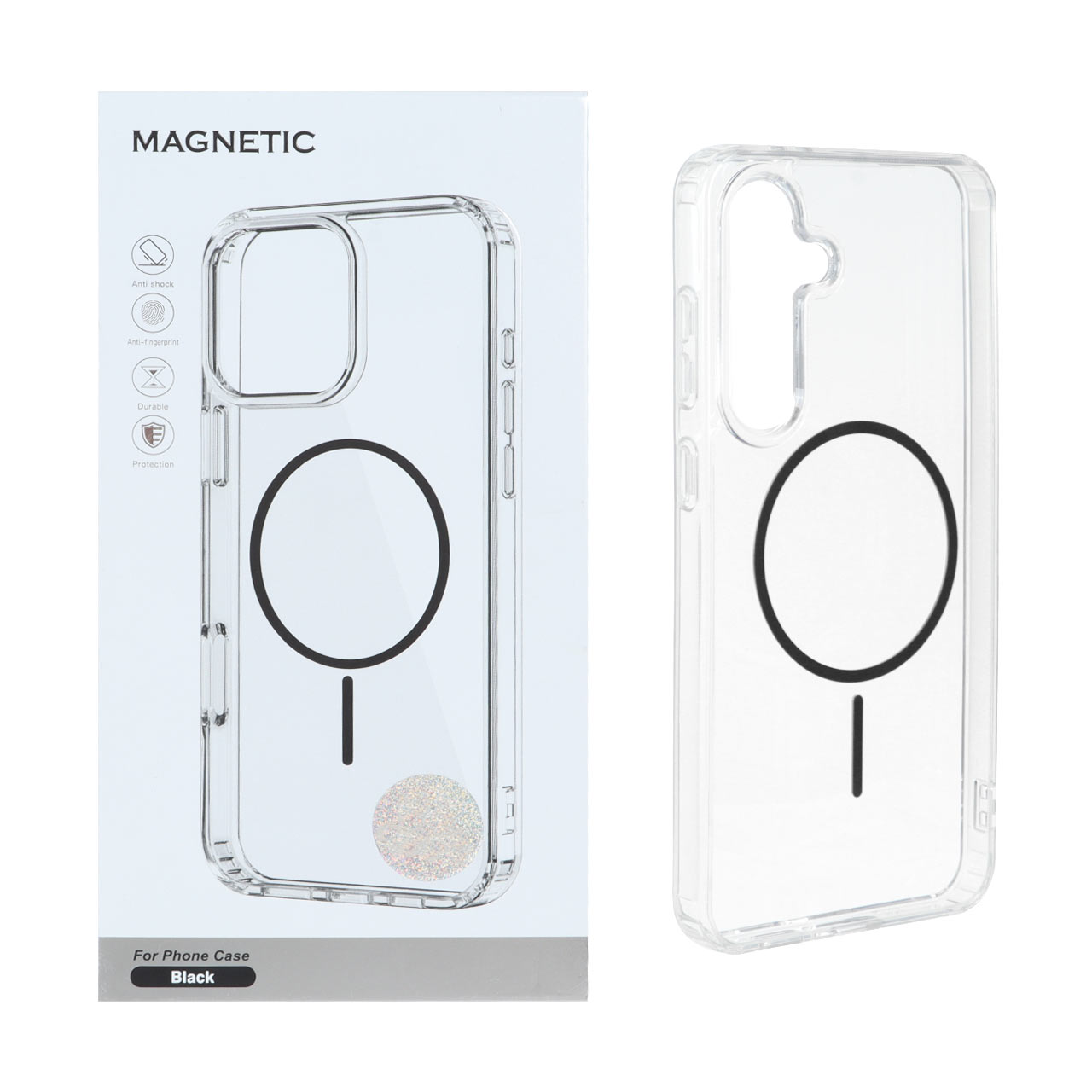 1469966 قاب اورجینال Magnetic دور ژله ای MagSafe مدل Samsung Galaxy S24 FE - مشکی (پک دار) - تصویر 1