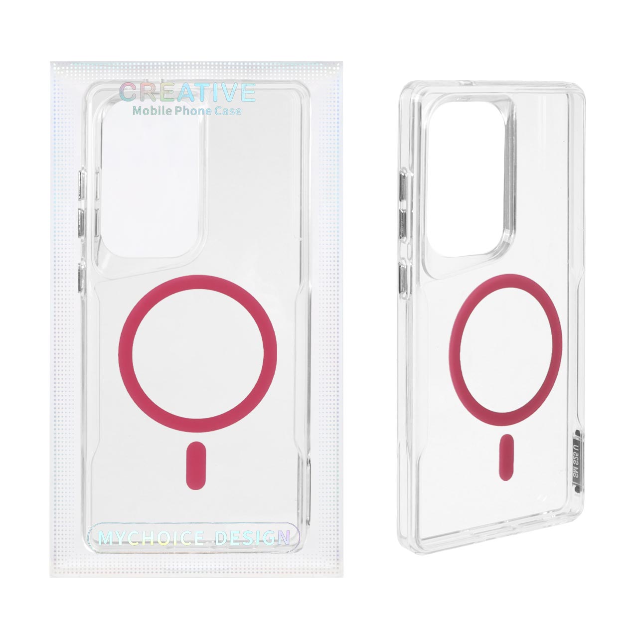 1476098 قاب پشت سخت شفاف Magsafe مدل Samsung Galaxy S25 Ultra - سرخابی (پک دار) - تصویر 1