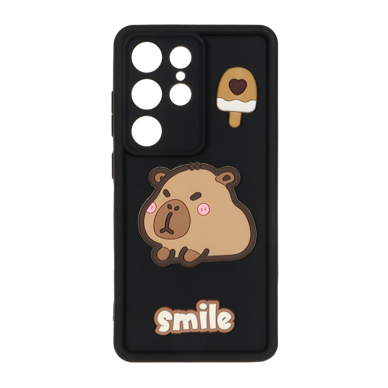 1478340 قاب Solid Case خرسی برجسته Samsung Galaxy S25 Ultra - مشکی - تصویر 1