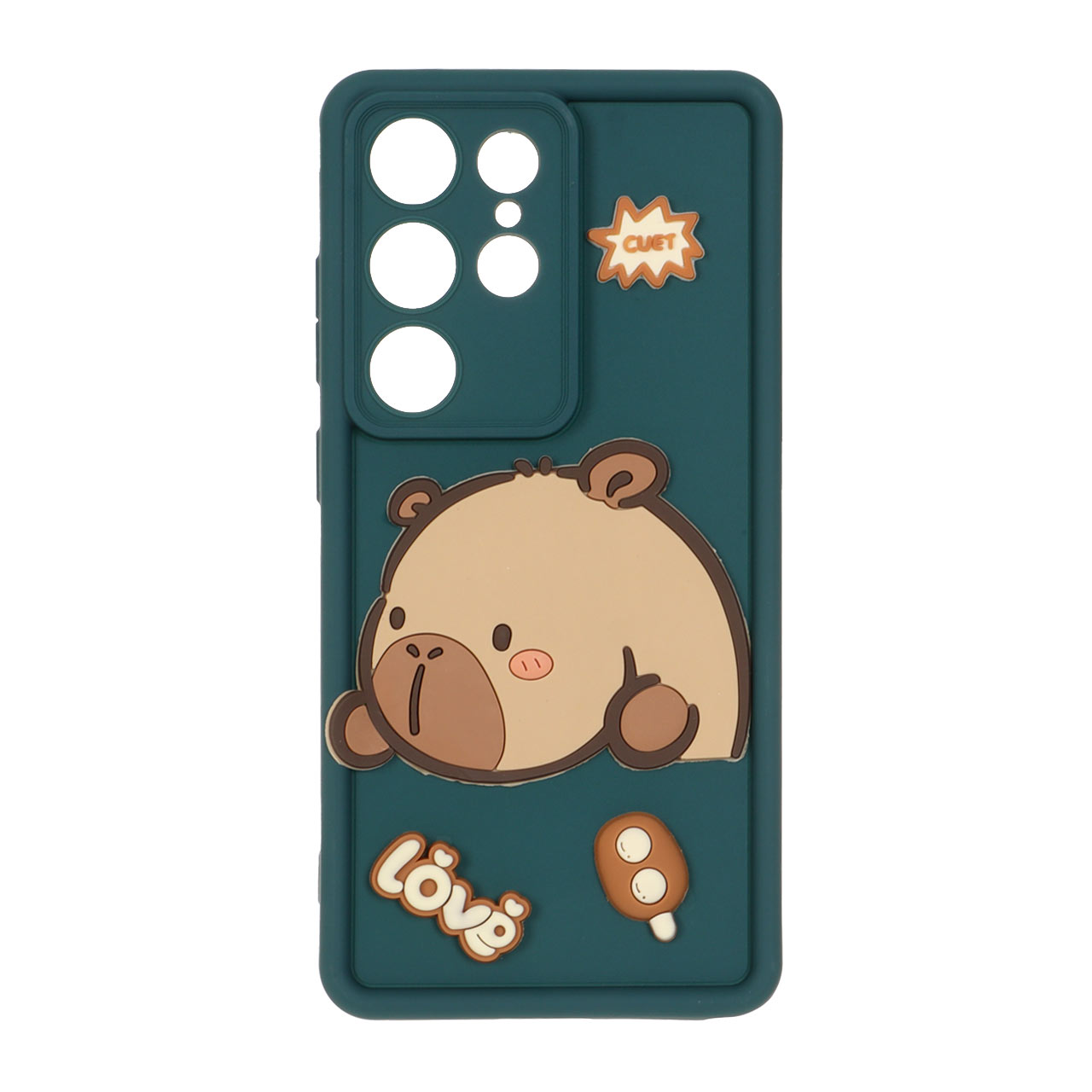 1478346 قاب Solid Case خرسی برجسته Samsung Galaxy S25 Ultra - سبز - تصویر 1