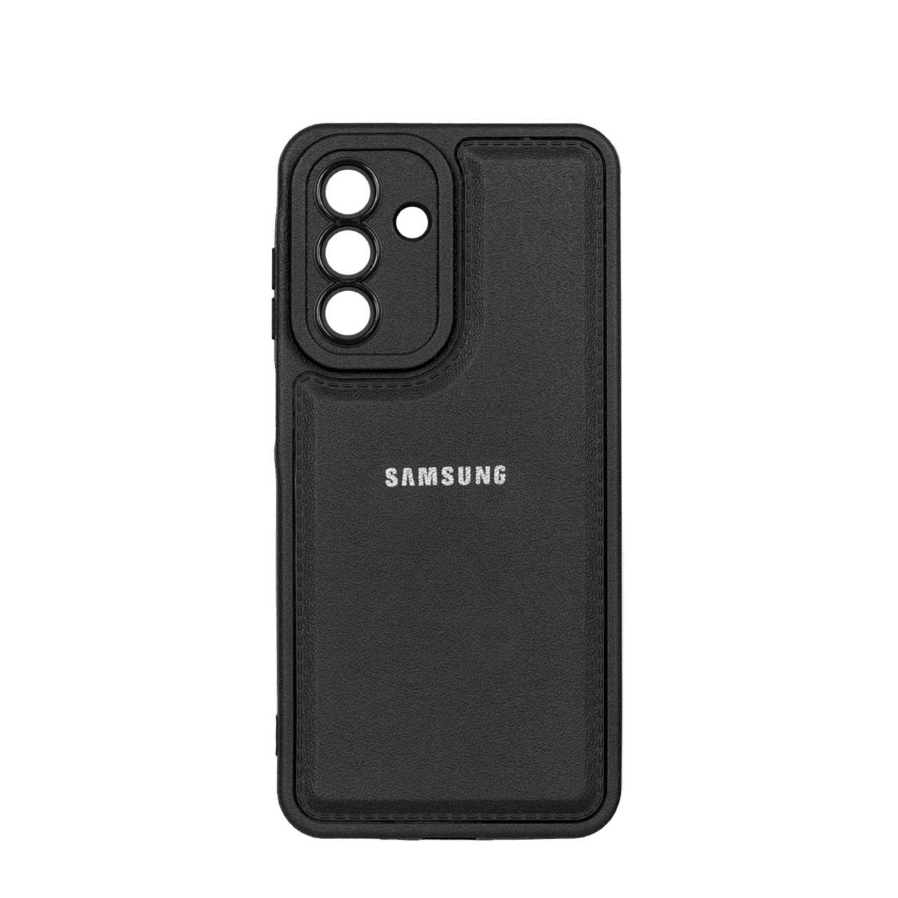 1488542 قاب Texture پافر ساده لوگودار Samsung Galaxy A26 - مشکی - تصویر 1