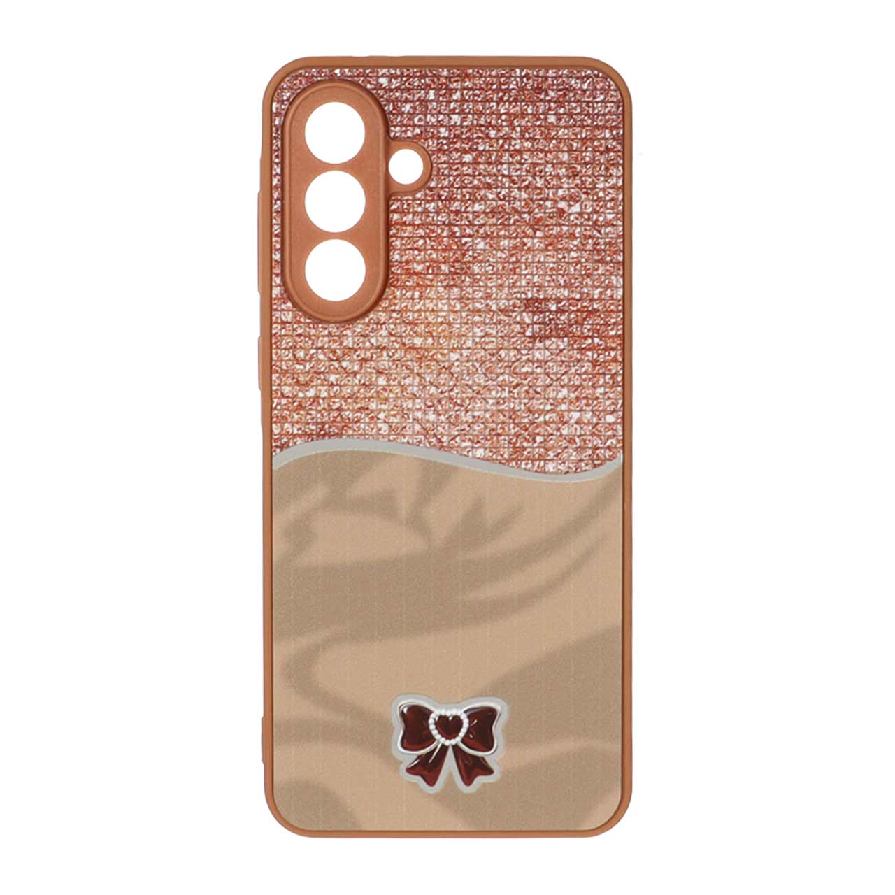 1490262 قاب پاپیونی طرح دار آینه ای Samsung Galaxy A56 / A36 - قهوه ای - تصویر 1
