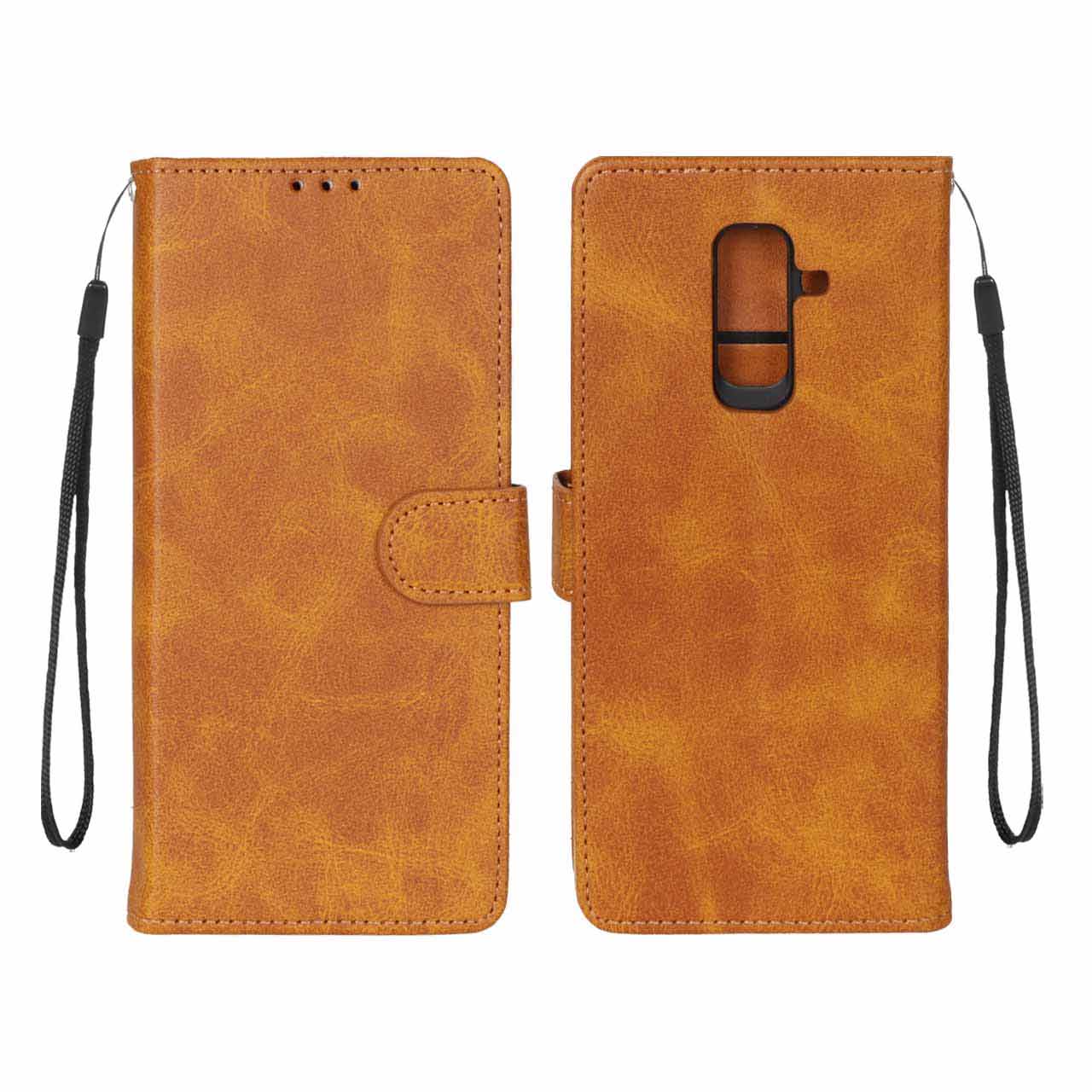 1490536 کیف موبایل مگنتی درجه یک MNC مدل Samsung Galaxy A6 Plus - عسلی - تصویر 1