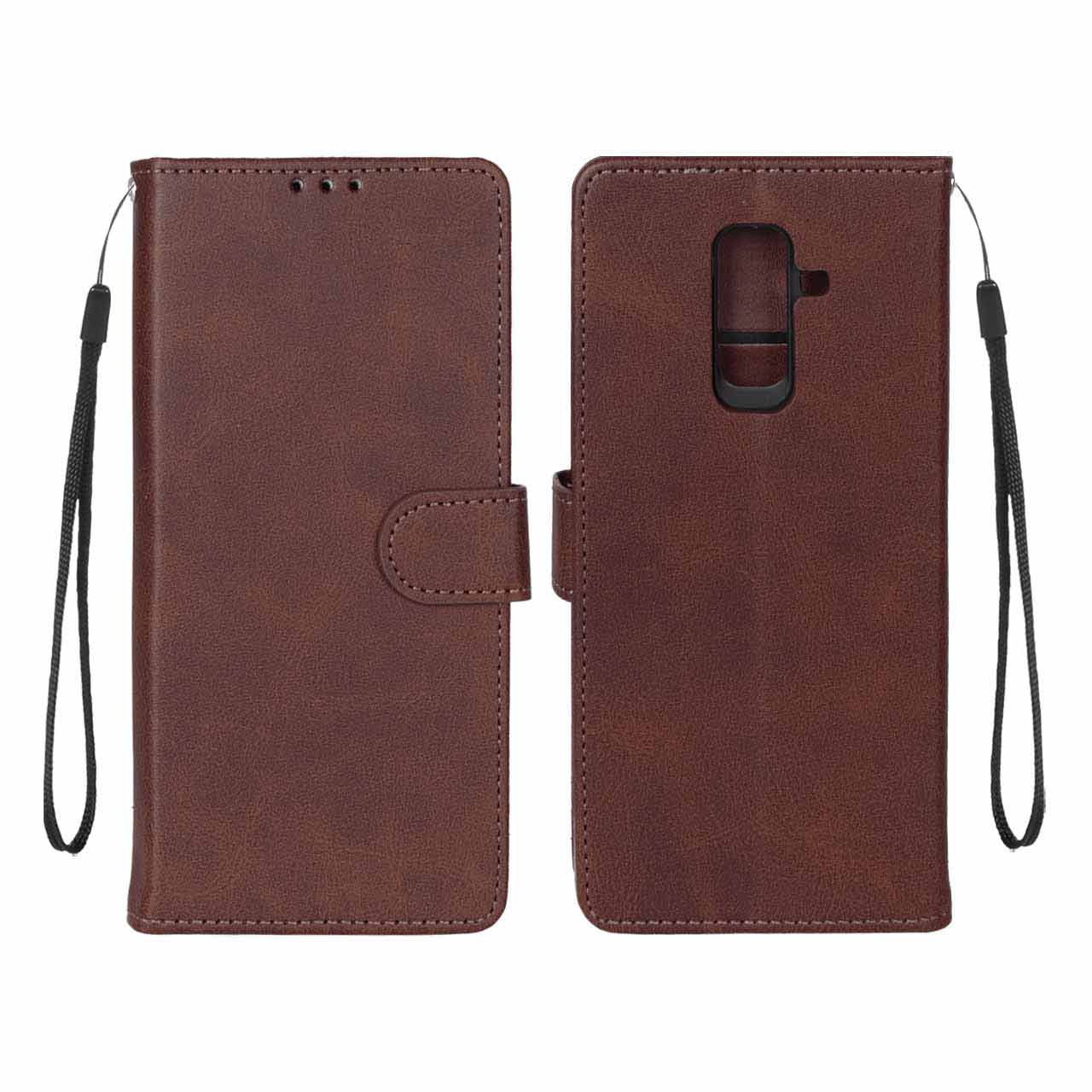 1490538 کیف موبایل مگنتی درجه یک MNC مدل Samsung Galaxy A6 Plus - قهوه ای - تصویر 1