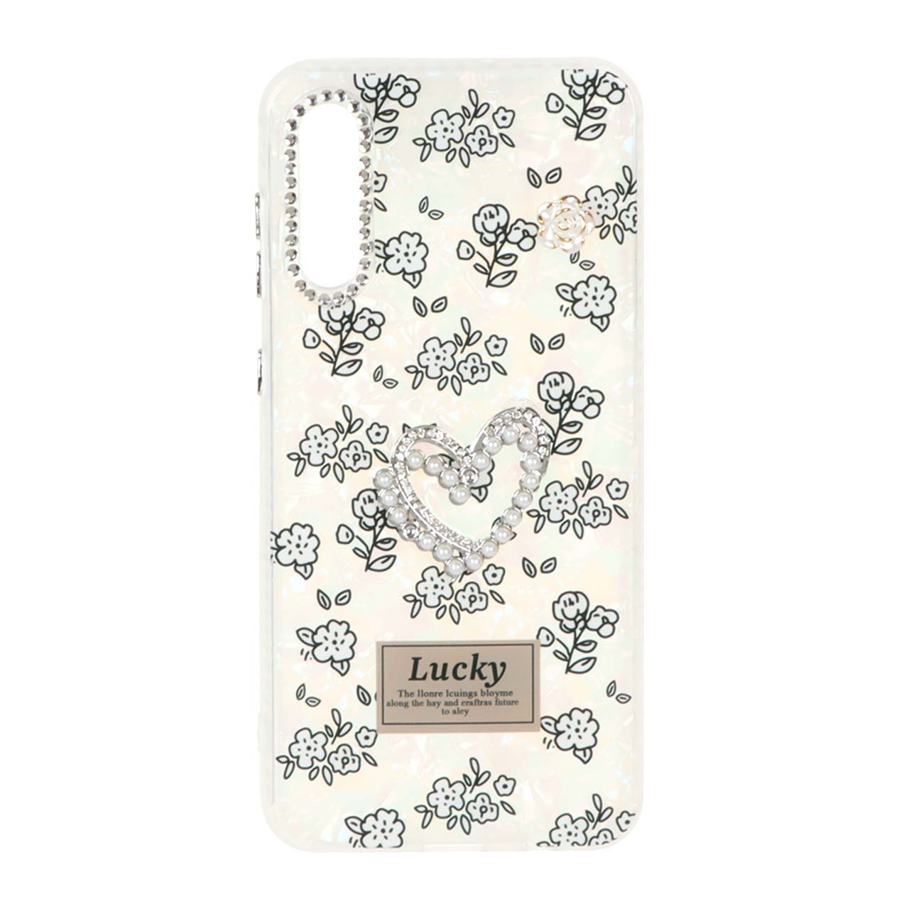 1497346 قاب ماربل گل برجسته دور لنز نگین دار Samsung Galaxy A50 / A50s / A30s - طرح 39 - تصویر 1