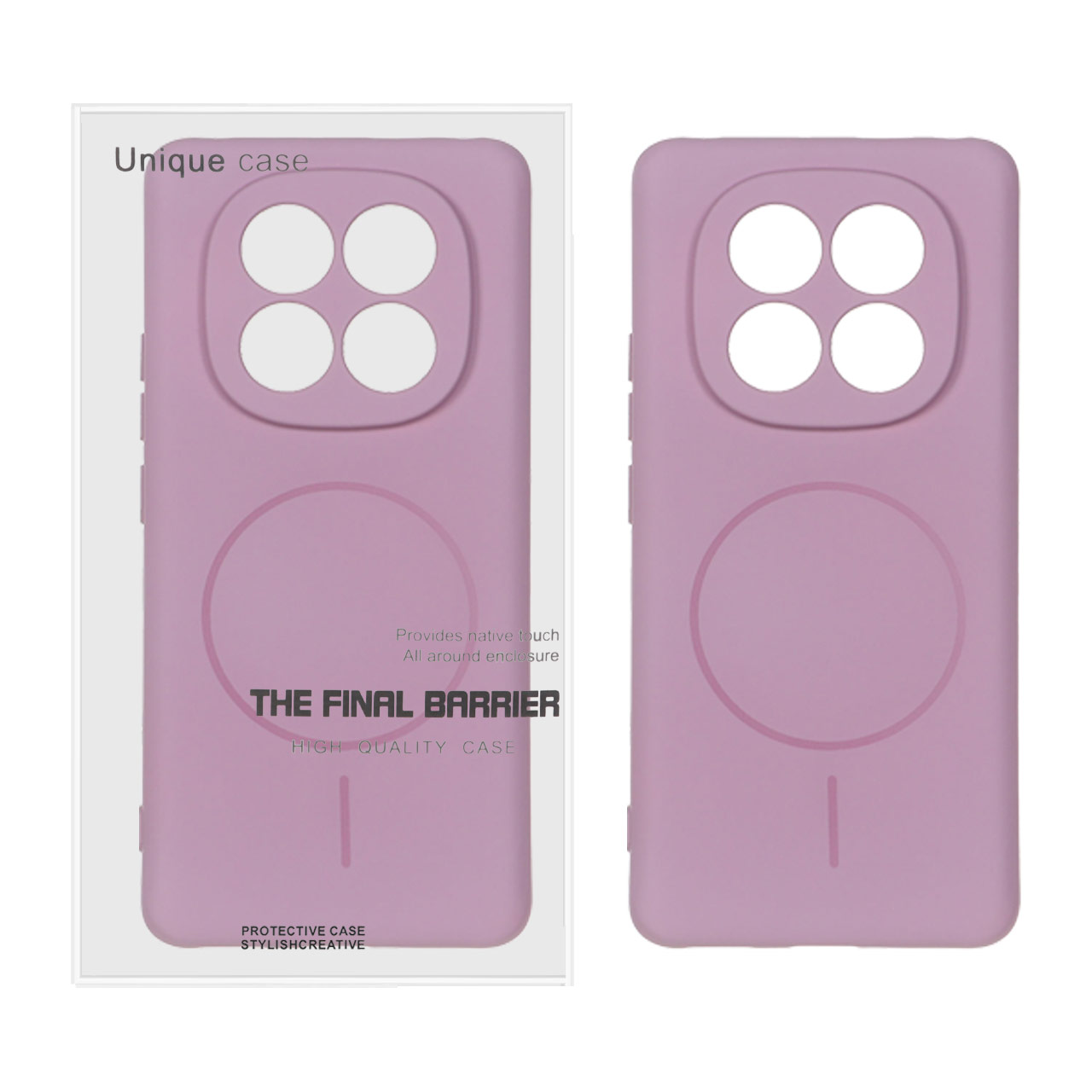 1502404 قاب سیلیکونی MagSafe محافظ لنزدار Xiaomi Redmi Note 14 Pro Plus 5G - بنفش (پک دار) - تصویر 1