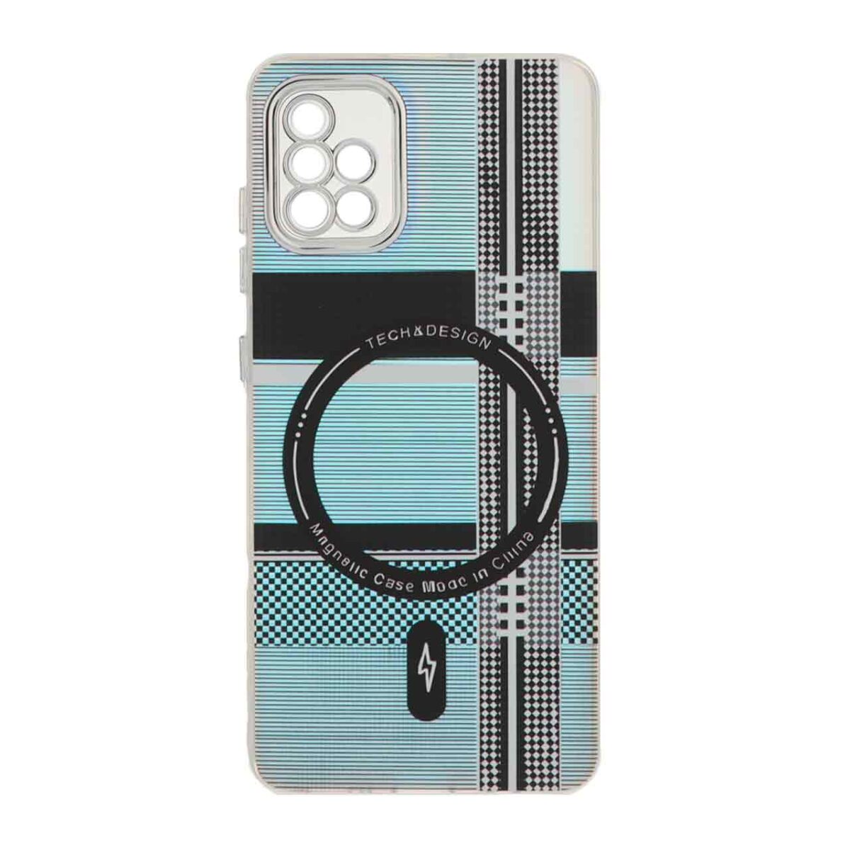 قاب هولوگرامی هاشور لنز سیلور طرح مگ سیف Samsung Galaxy A51 / M40s - کد 26 - تصویر 1