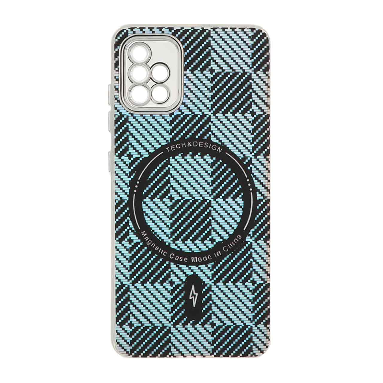 1504824 قاب هولوگرامی هاشور لنز سیلور طرح مگ سیف Samsung Galaxy A51 / M40s - کد 30 - تصویر 1