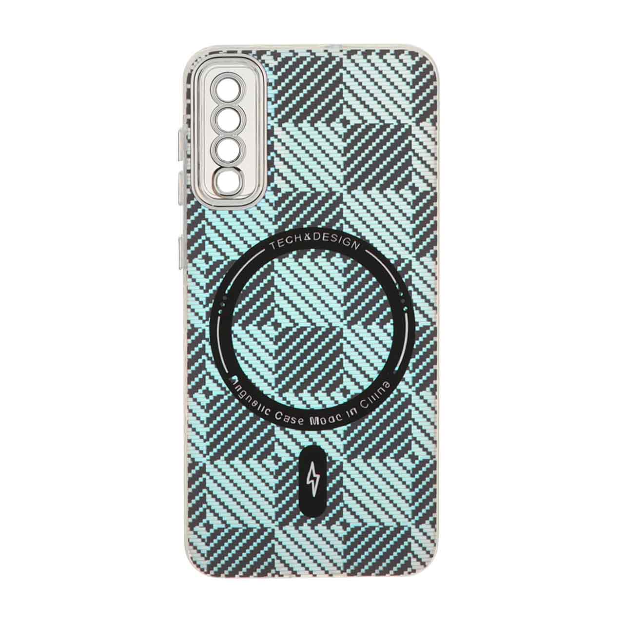 1504850 قاب هولوگرامی هاشور لنز سیلور طرح مگ سیف Samsung Galaxy A50 / A50s / A30s - کد 43 - تصویر 1