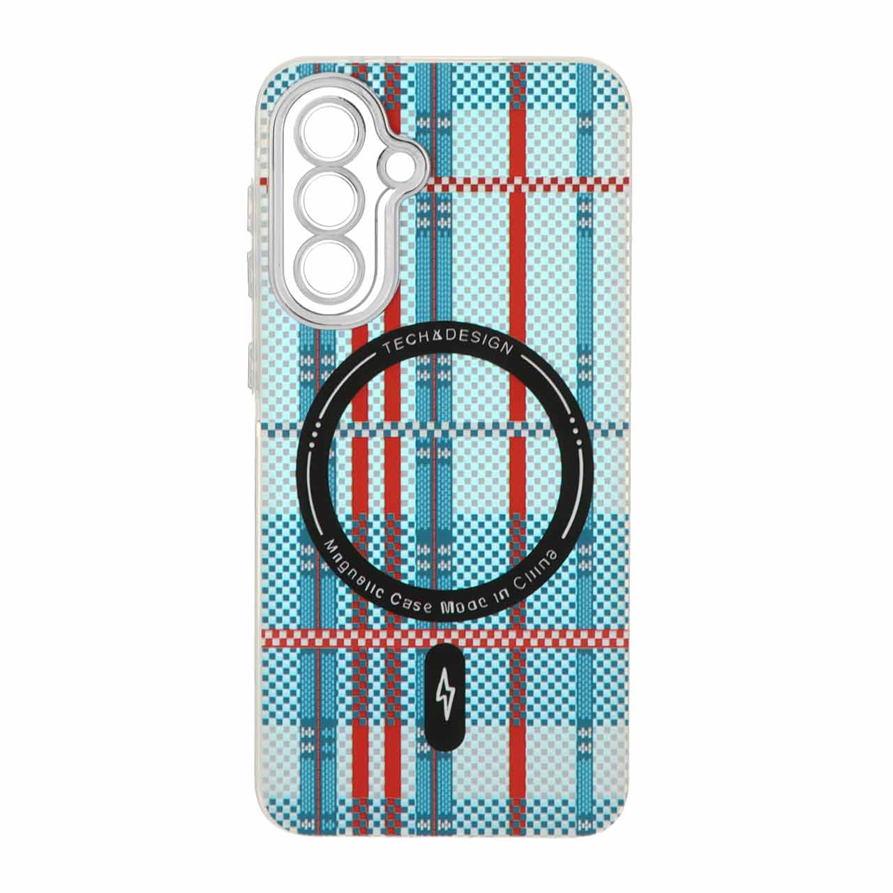 1504944 قاب هولوگرامی هاشور لنز سیلور طرح مگ سیف Samsung Galaxy A56 / A36 - کد 90 - تصویر 1