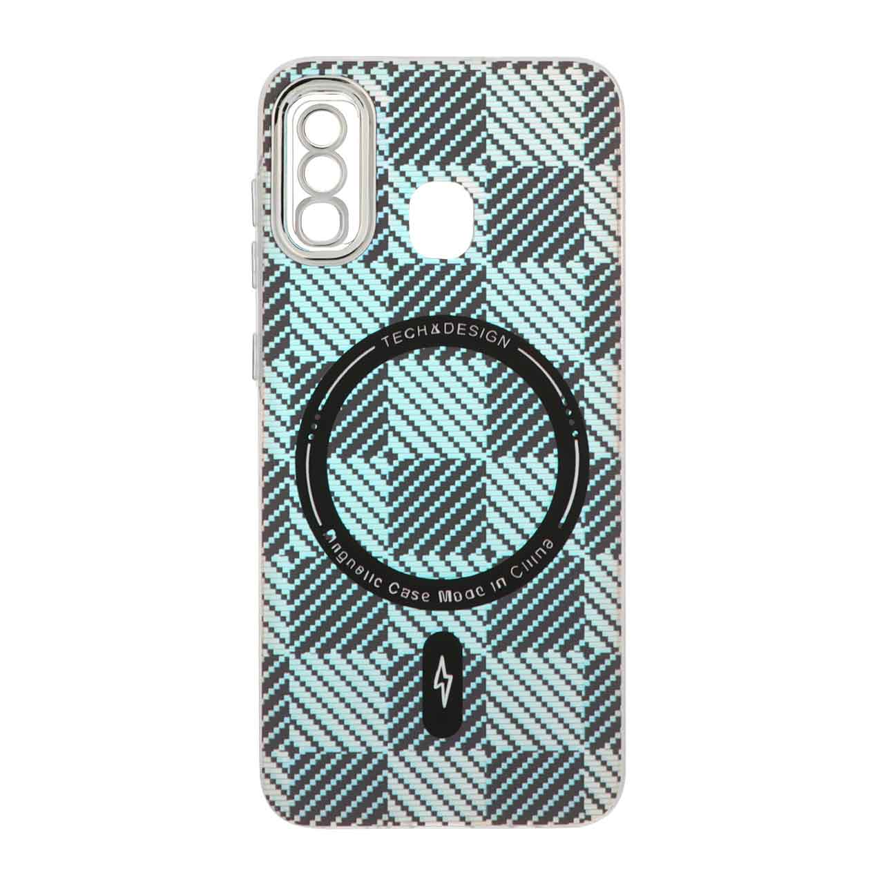 1504950 قاب هولوگرامی هاشور لنز سیلور طرح مگ سیف Samsung Galaxy A30 / A20 - کد 93 - تصویر 1