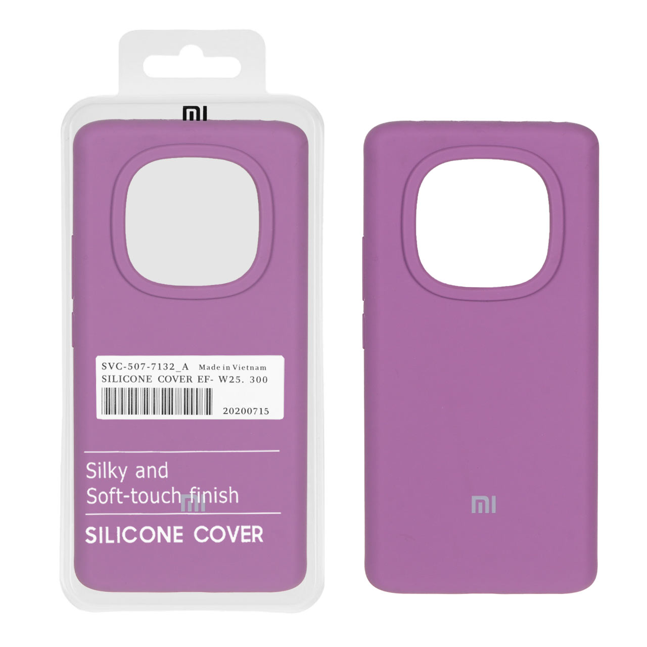 1505536.jpg قاب سیلیکونی پاک کنی اورجینال درجه یک Xiaomi Redmi Note 14 Pro 5G / Redmi Note 14 Pro Plus 5G / Poco X7 5G - ارغوانی (پک دار) - تصویر 1