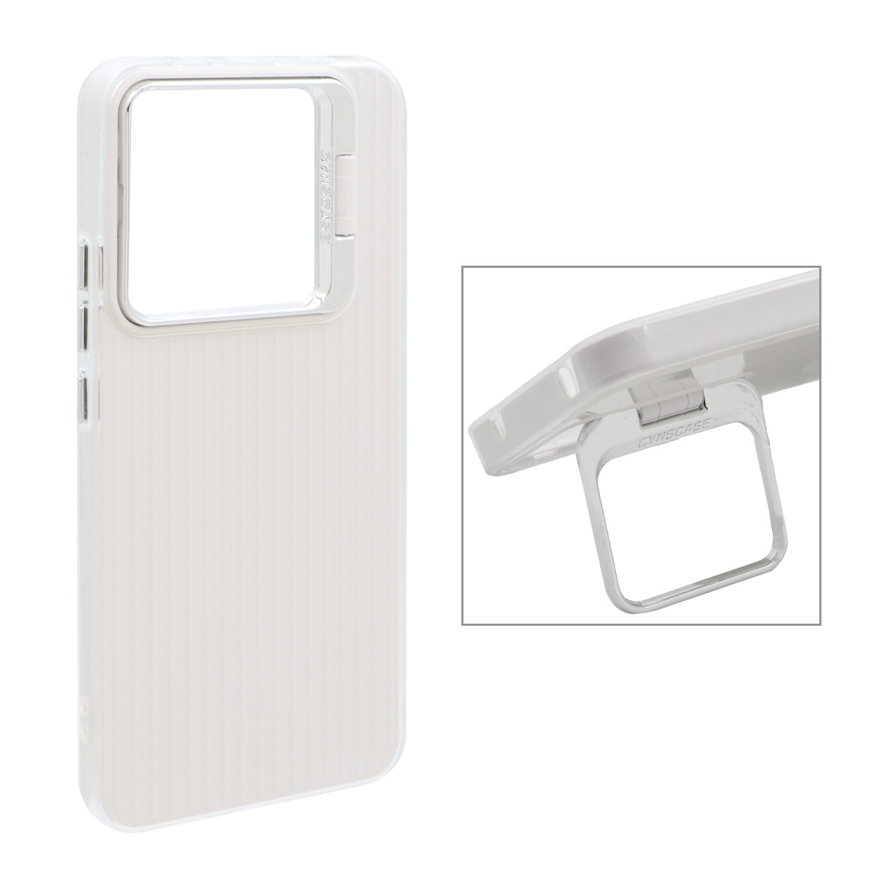 1505644 قاب Cyns Case ژله ای دو لایه لنز استندشو Xiaomi Redmi Note 14 4G - سفید - تصویر 1