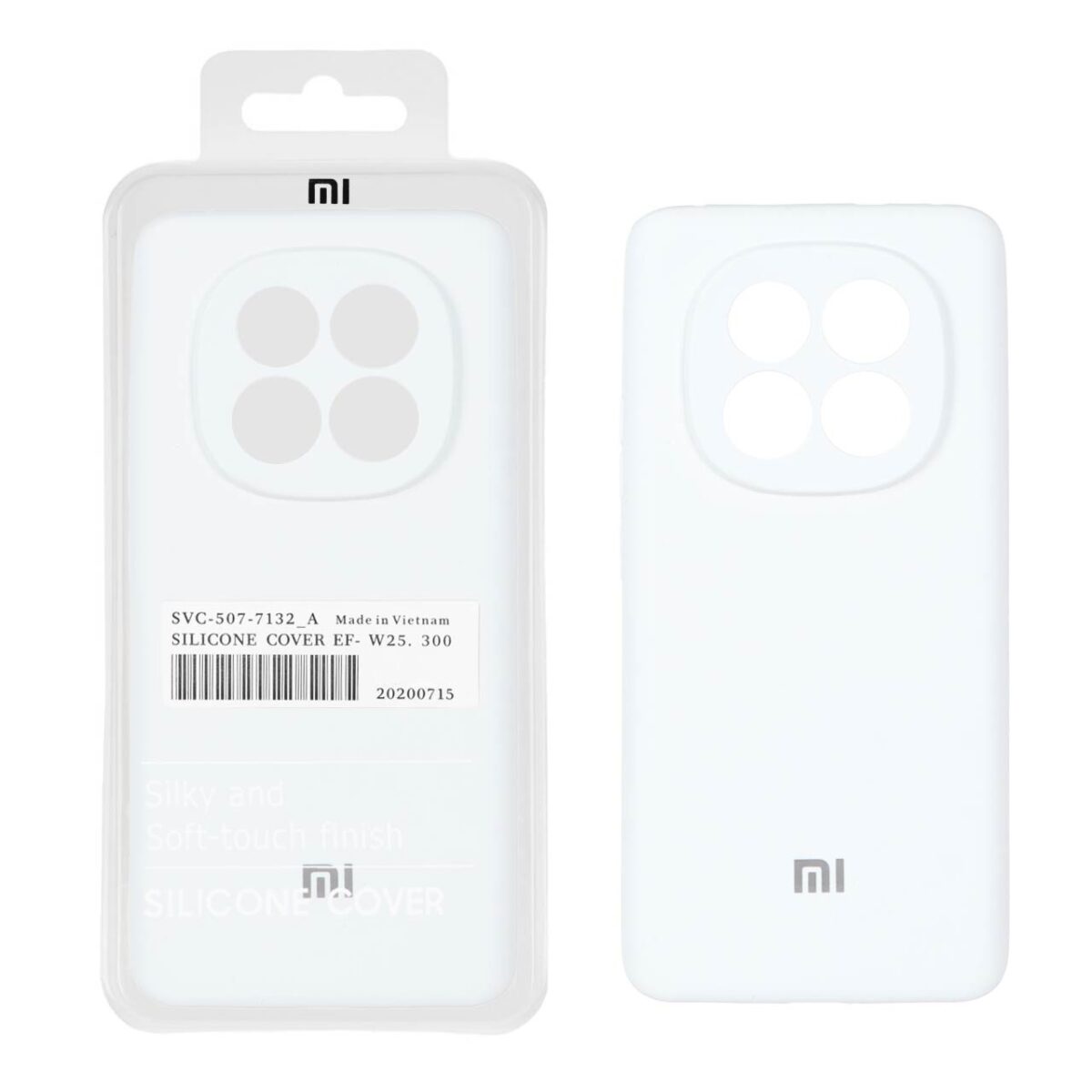 قاب سیلیکونی پاک کنی اورجینال درجه یک Xiaomi Redmi Note 14 Pro 5G / Redmi Note 14 Pro Plus 5G / Poco X7 5G - سفید (پک دار) - تصویر 1