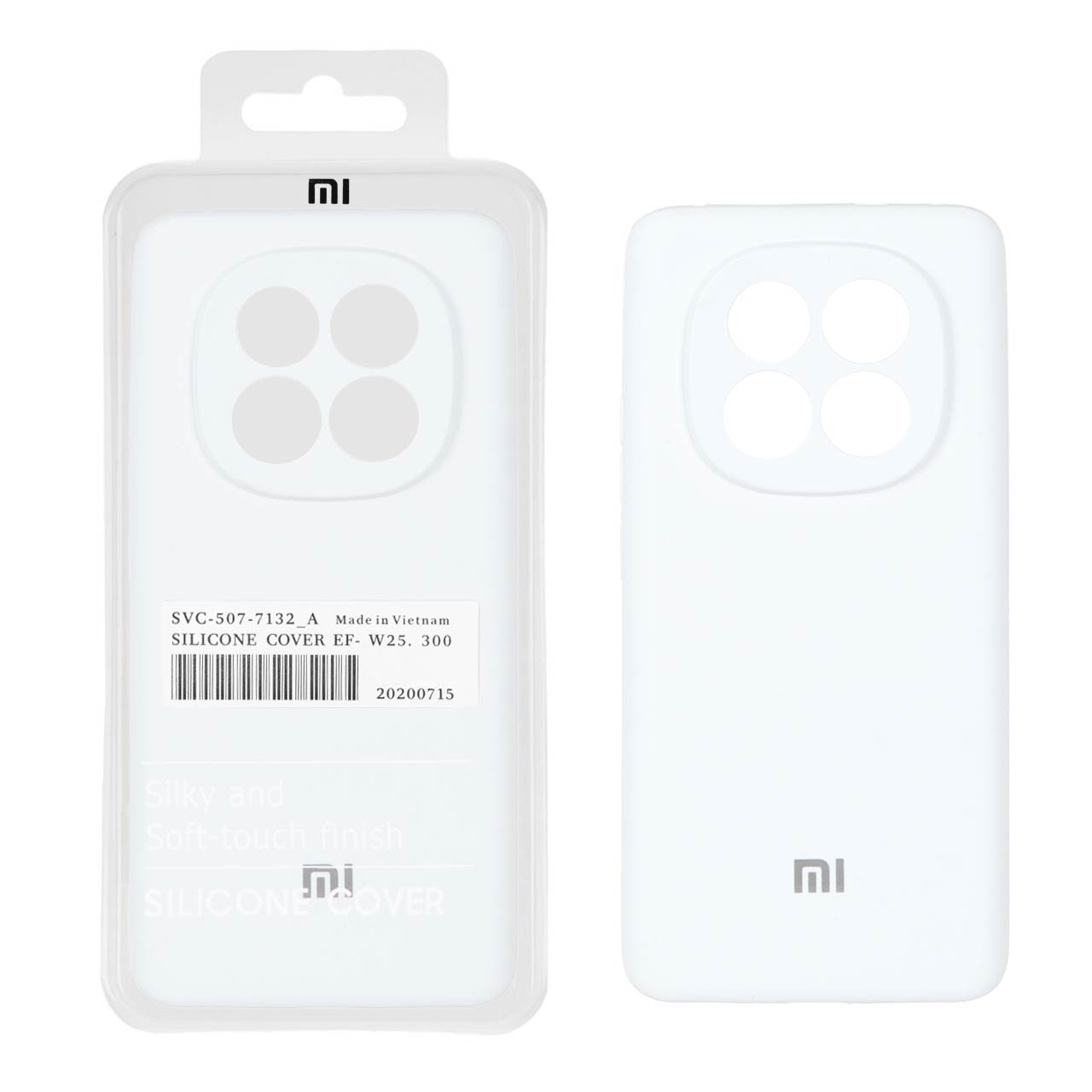 1506956.jpg قاب سیلیکونی پاک کنی اورجینال درجه یک Xiaomi Redmi Note 14 Pro 5G / Redmi Note 14 Pro Plus 5G / Poco X7 5G - سفید (پک دار) - تصویر 1