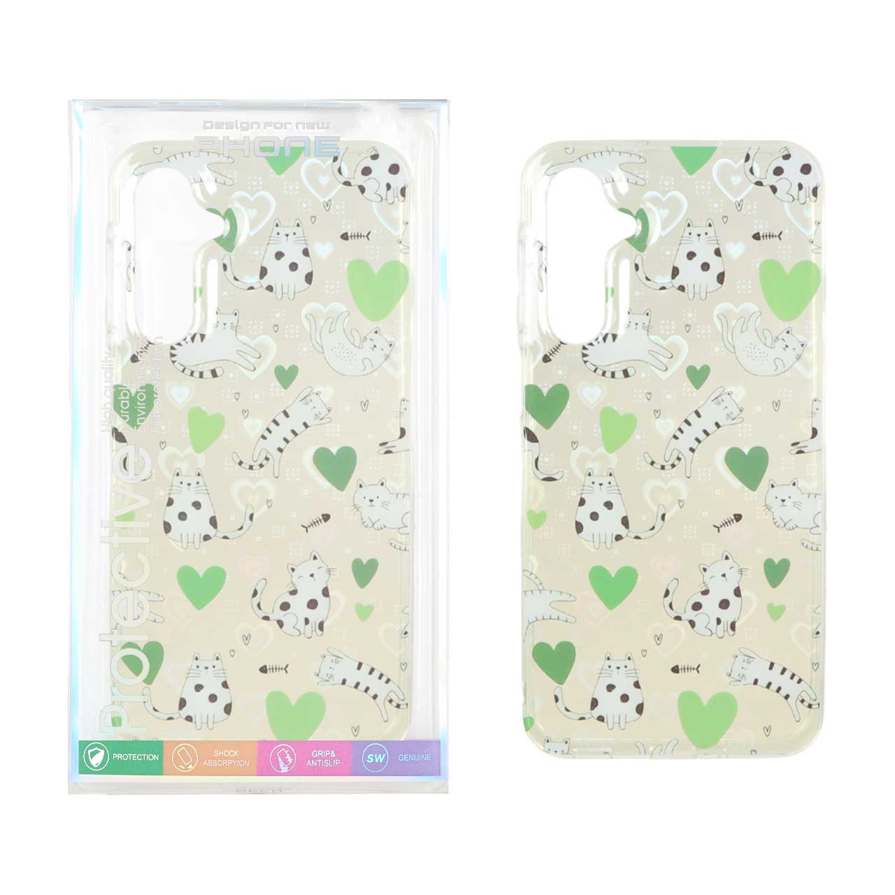 1507060 قاب هولوگرامی قلبی پشت سخت دور ژله ای Samsung Galaxy A16 - طرح 12 (پک دار) - تصویر 1