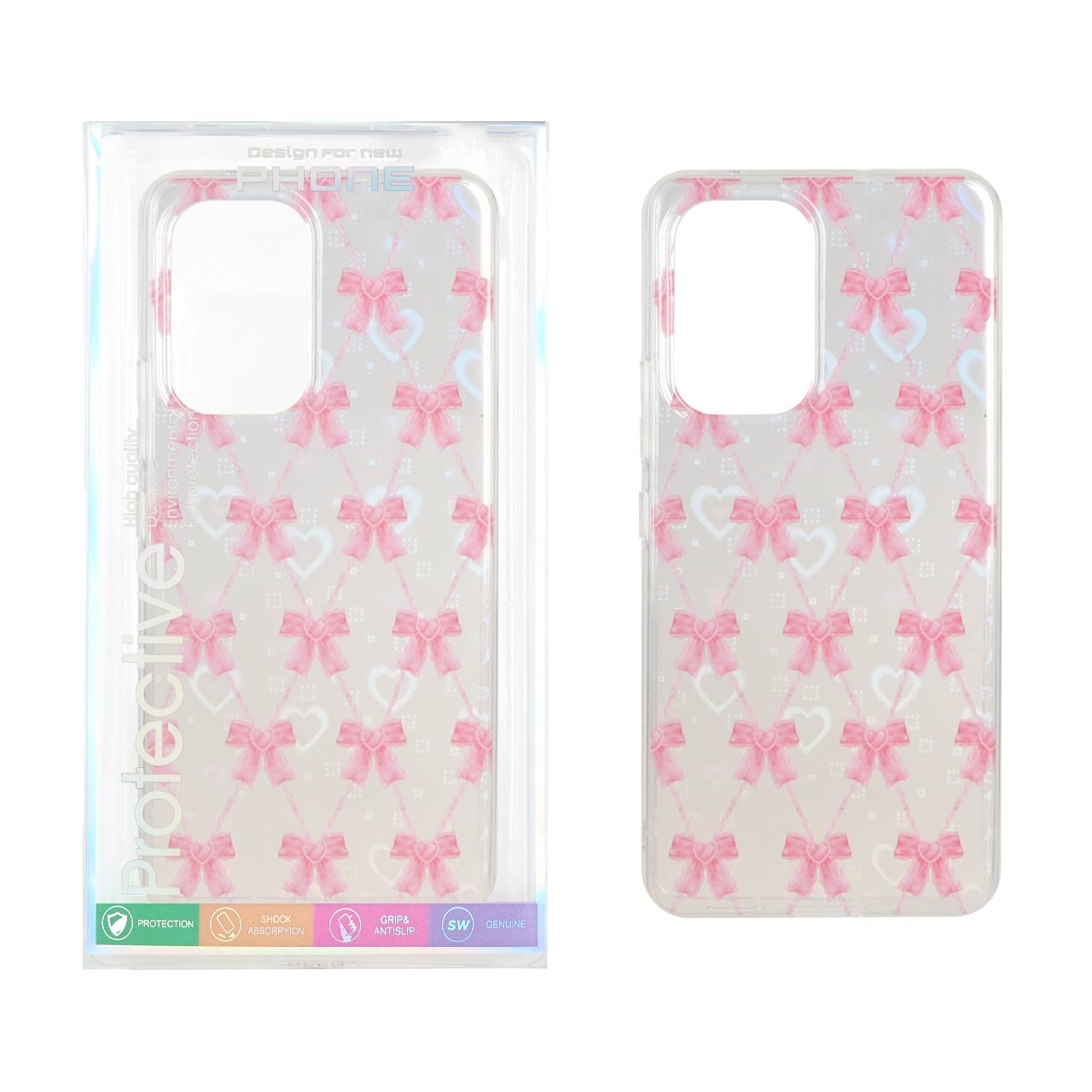 1507068 قاب هولوگرامی قلبی پشت سخت دور ژله ای Samsung Galaxy A53 - طرح 16 (پک دار) - تصویر 1