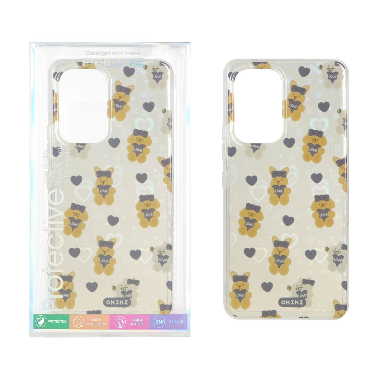 1507072 قاب هولوگرامی قلبی پشت سخت دور ژله ای Samsung Galaxy A53 - طرح 18 (پک دار) - تصویر 1