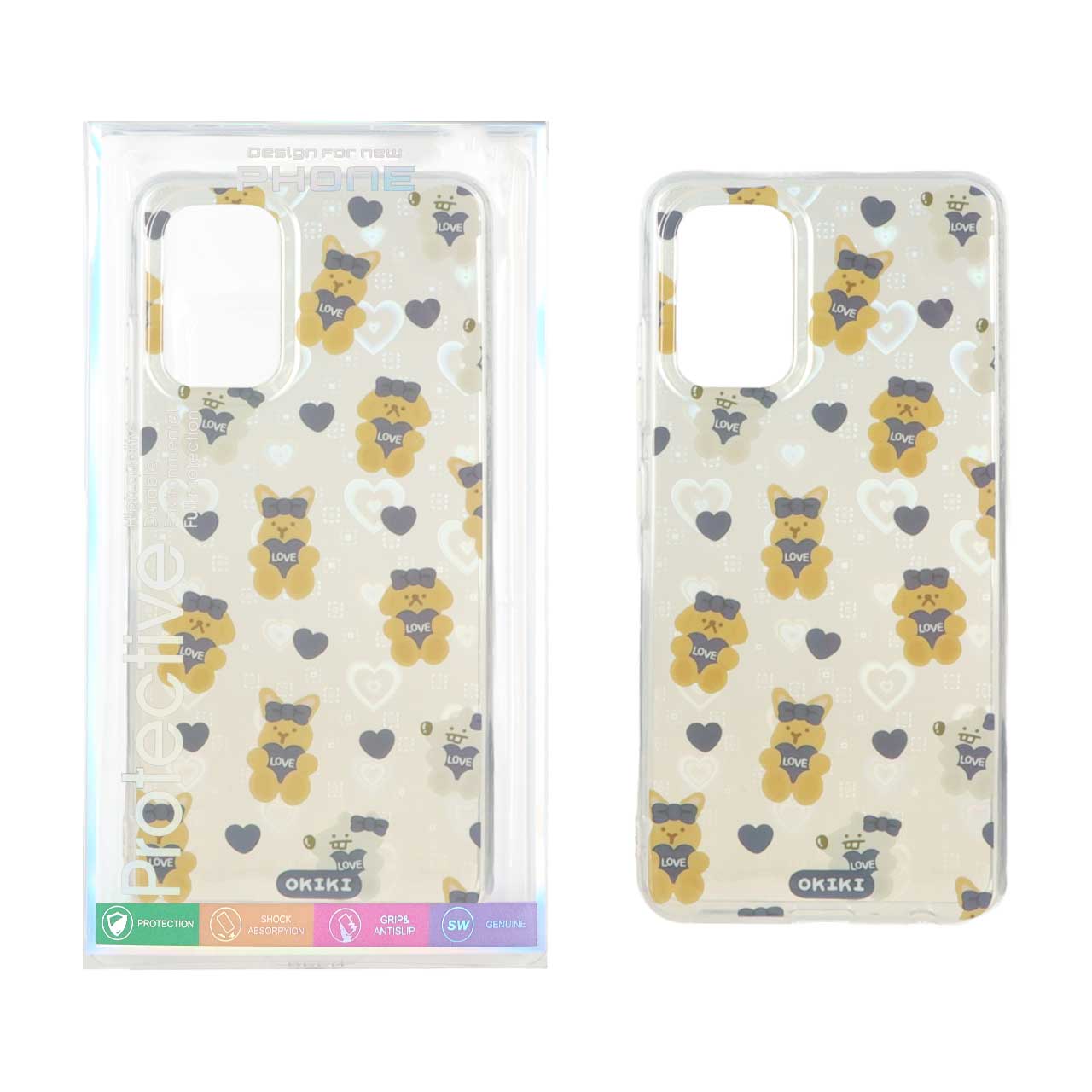 1507080 قاب هولوگرامی قلبی پشت سخت دور ژله ای Samsung Galaxy A32 4G - طرح 22 (پک دار) - تصویر 1