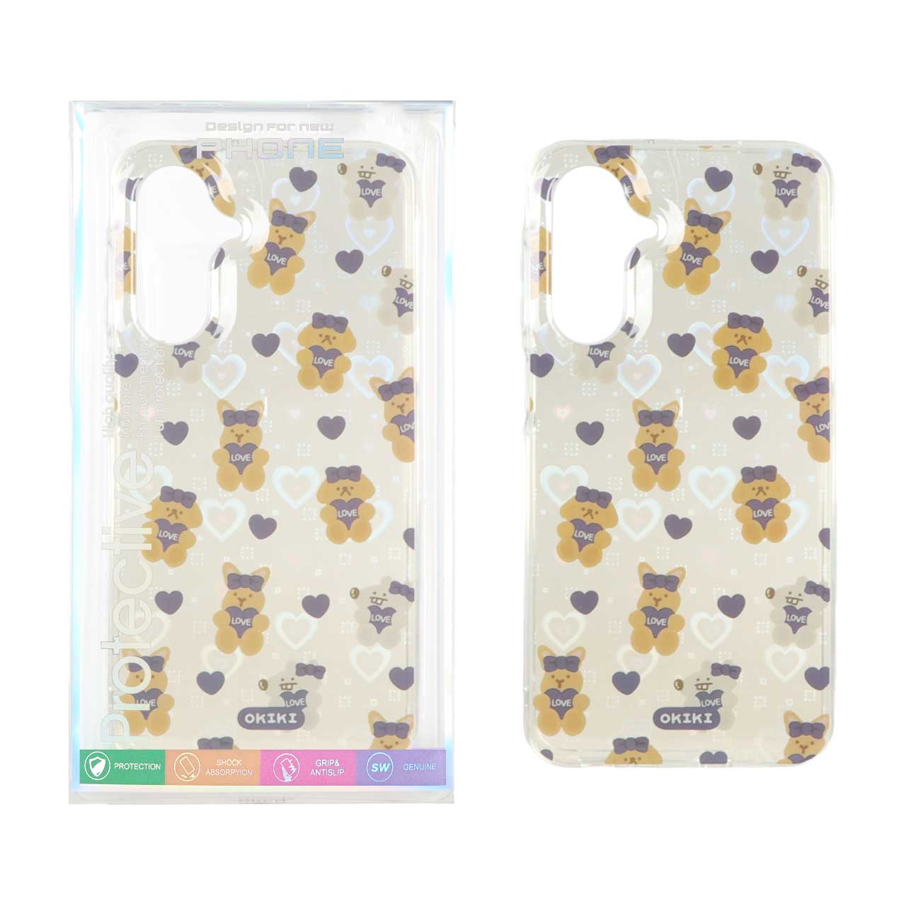 1507276 قاب هولوگرامی قلبی پشت سخت دور ژله ای Samsung Galaxy A56 / A36 - طرح 120 (پک دار) - تصویر 1