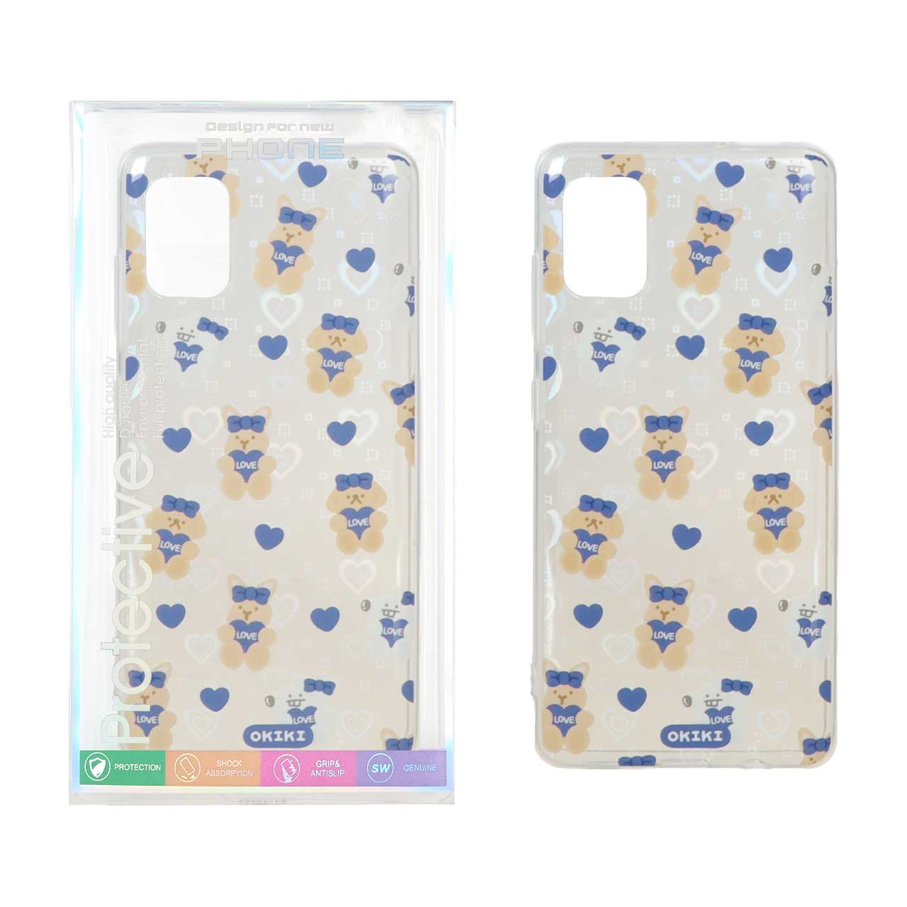 1507284 قاب هولوگرامی قلبی پشت سخت دور ژله ای Samsung Galaxy A51 / M40s - طرح 124 (پک دار) - تصویر 1