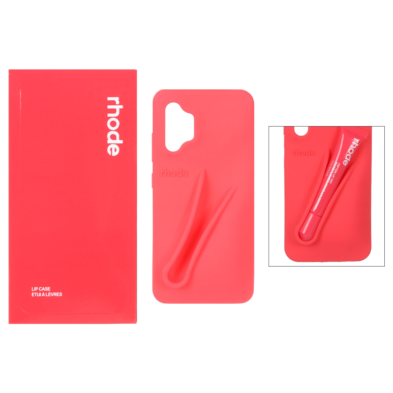 1507956.jpg قاب سیلیکونی پاک کنی اورجینال rhode با ست لیپ گلاس Samsung Galaxy A32 4G - قرمز (پک دار) - تصویر 1