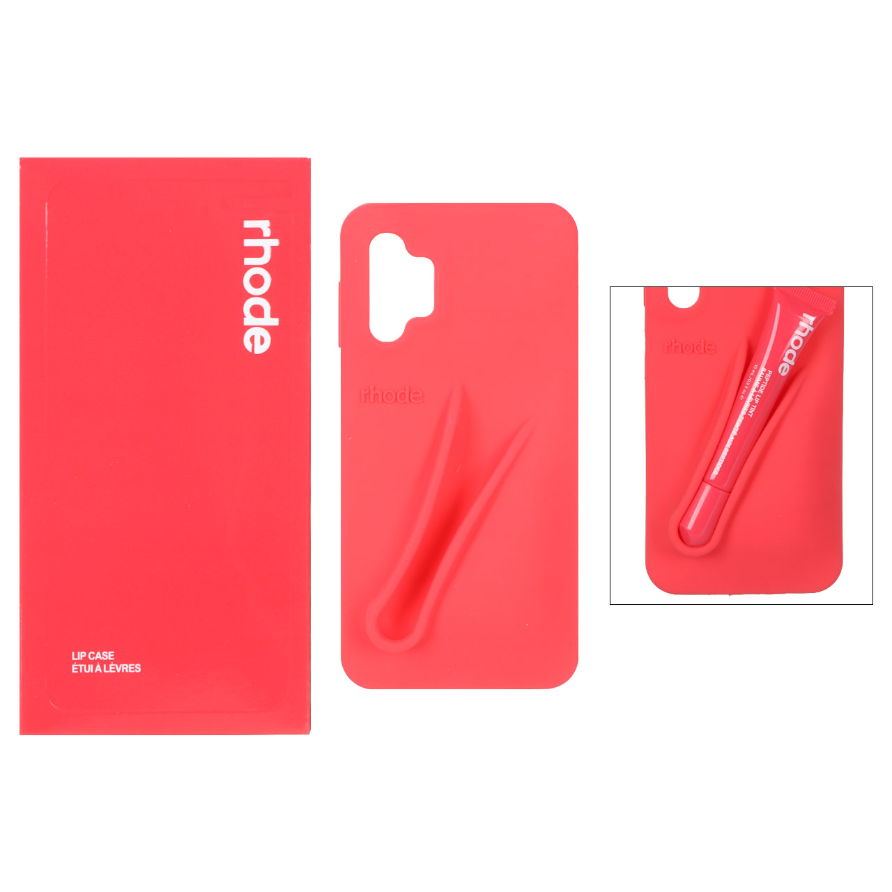 1508040.jpg قاب سیلیکونی پاک کنی اورجینال rhode با ست لیپ گلاس Samsung Galaxy A13 4G / A13 5G / A04s / M13 4G / M23 / F13 - قرمز (پک دار) - تصویر 1