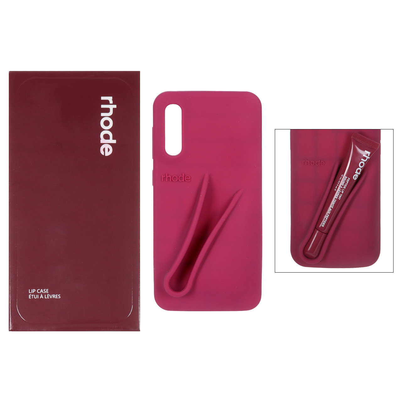 1508048.jpg قاب سیلیکونی پاک کنی اورجینال rhode با ست لیپ گلاس Samsung Galaxy A50 / A50s / A30s - آلبالویی (پک دار) - تصویر 1