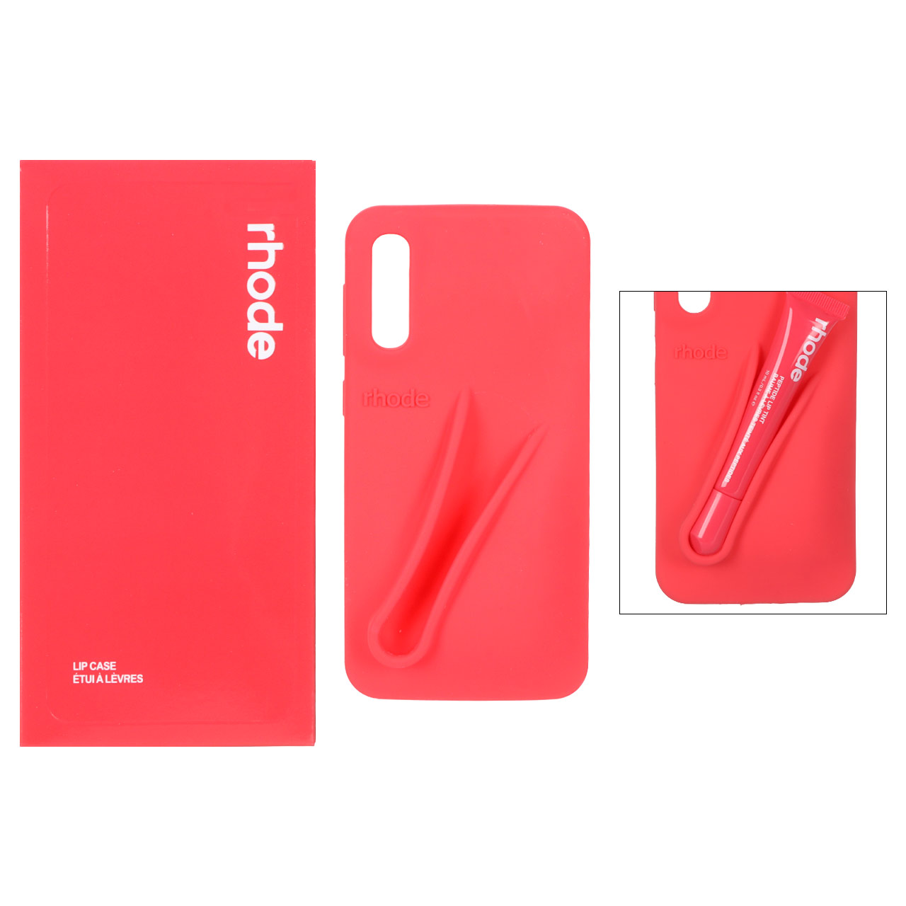 1508056.jpg قاب سیلیکونی پاک کنی اورجینال rhode با ست لیپ گلاس Samsung Galaxy A50 / A50s / A30s - قرمز (پک دار) - تصویر 1