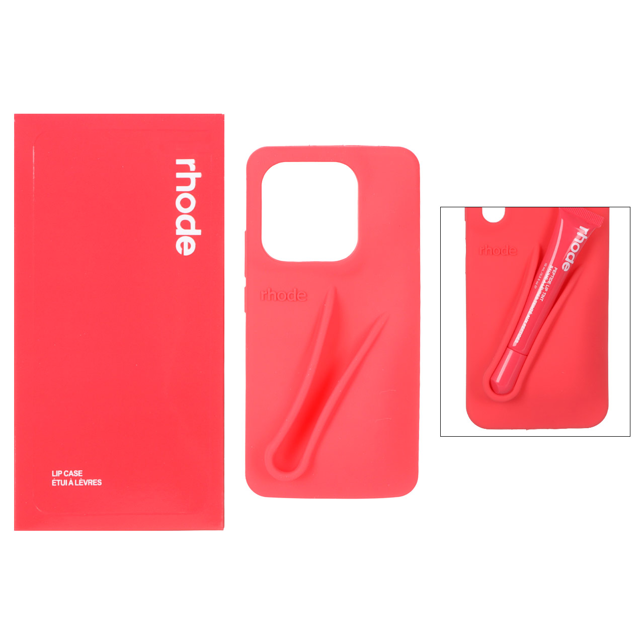1508094.jpg قاب سیلیکونی پاک کنی اورجینال rhode با ست لیپ گلاس Xiaomi Redmi Note 14 4G - قرمز (پک دار) - تصویر 1